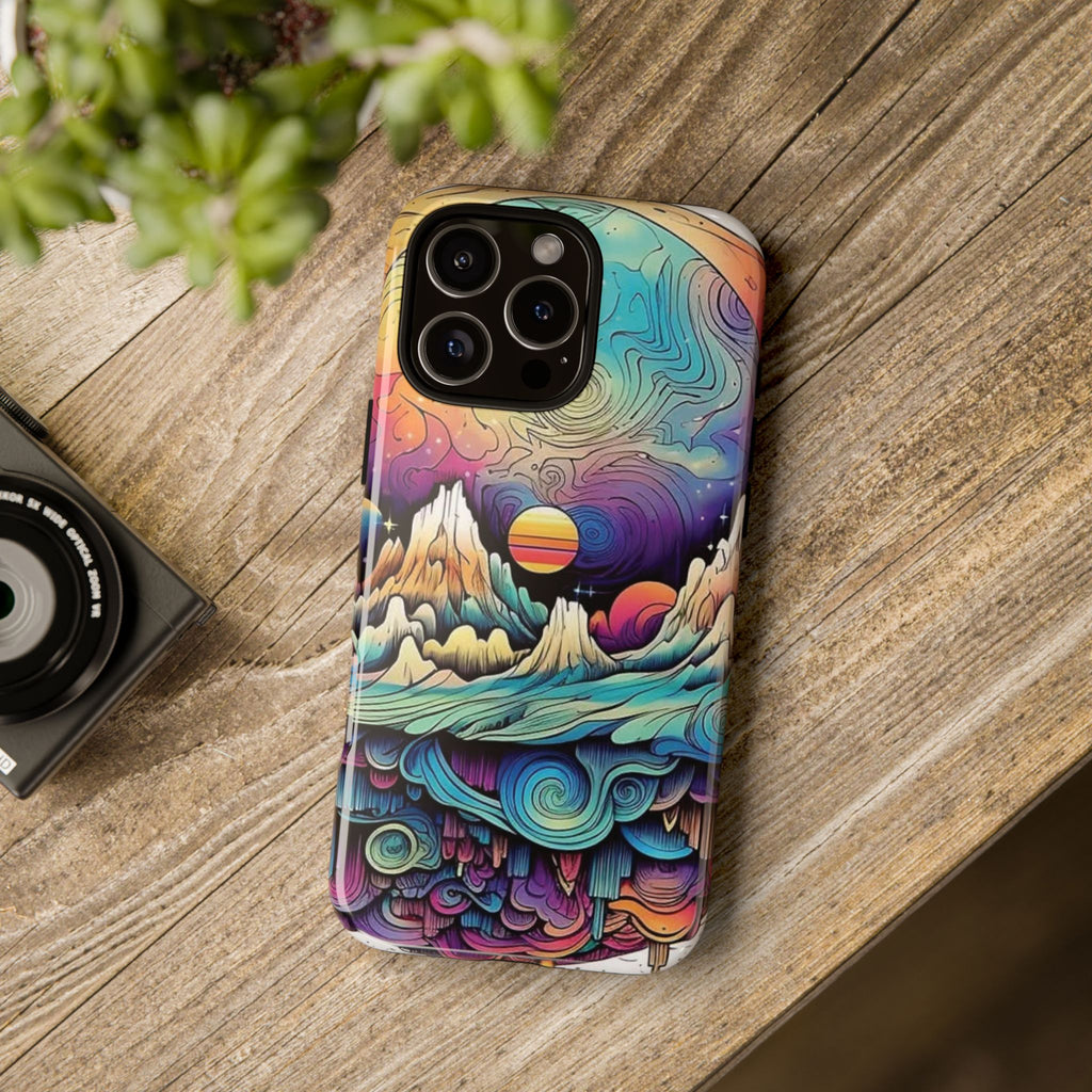 Psychedelic Mountain Sunset Tough Case