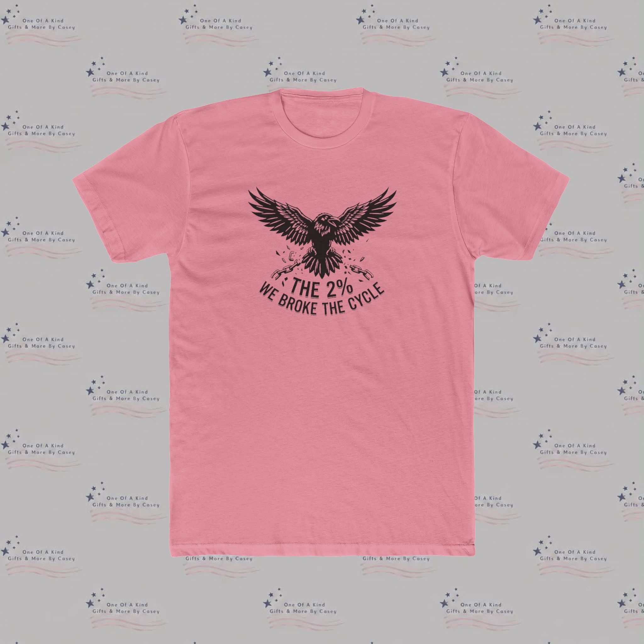 Eagle Graphic Tee — “The 2% We Broke The Cycle” Inspirational Crew Shirt