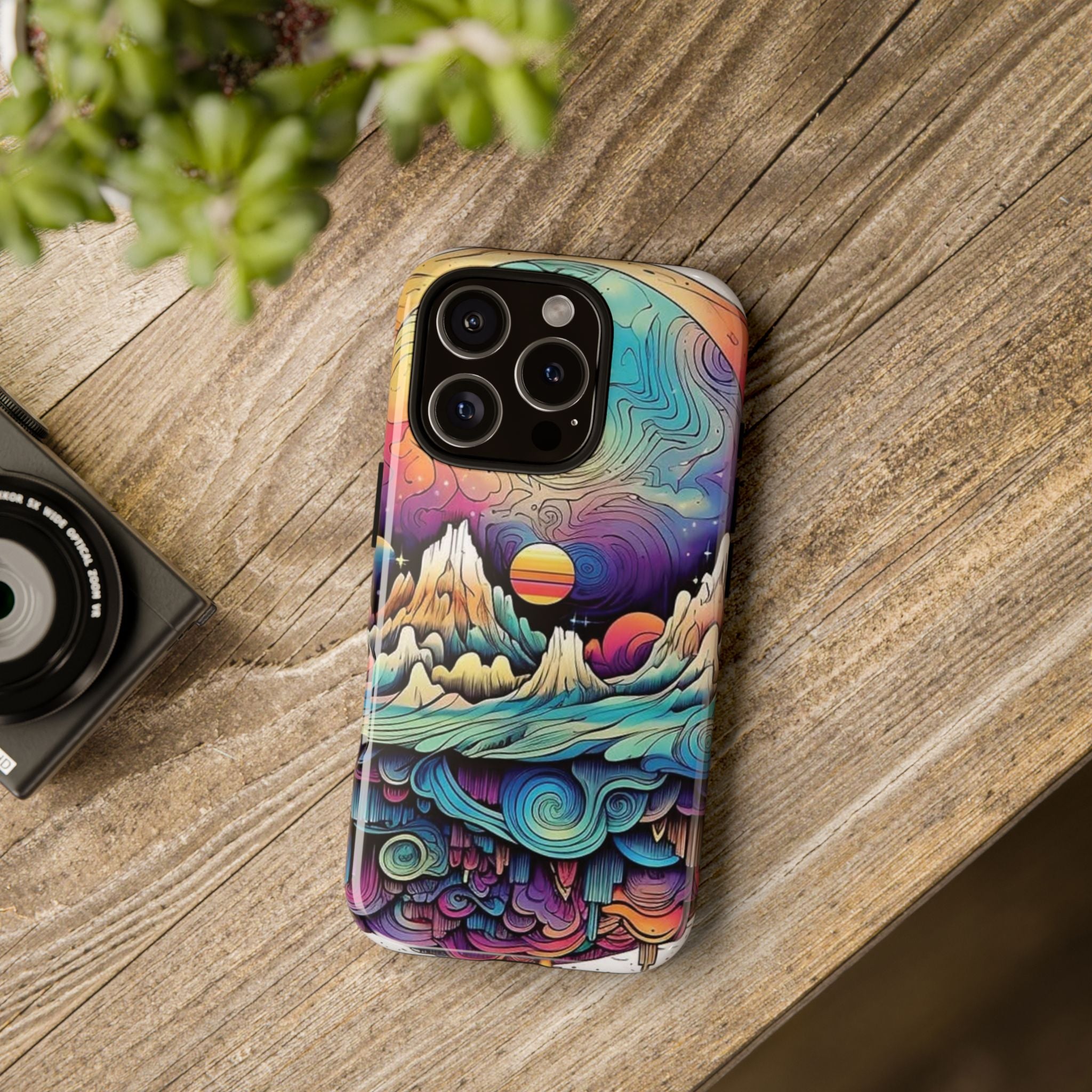 Psychedelic Mountain Sunset Tough Case