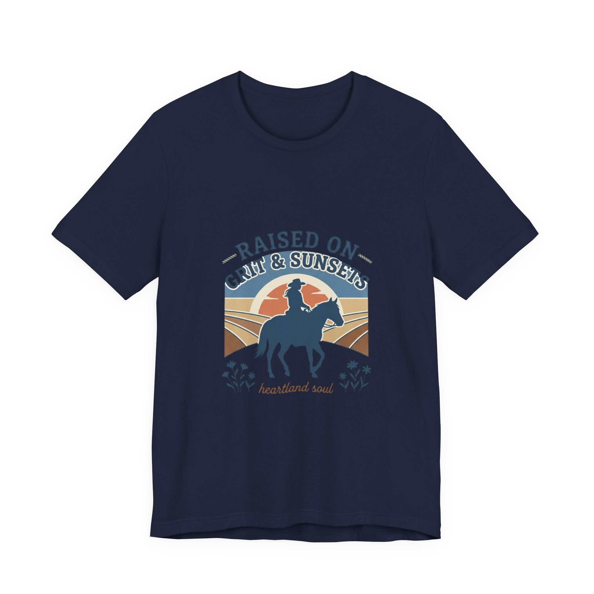 Raised on Grit & Sunsets Tee | western cowgirl ranch rustic prairie vintage