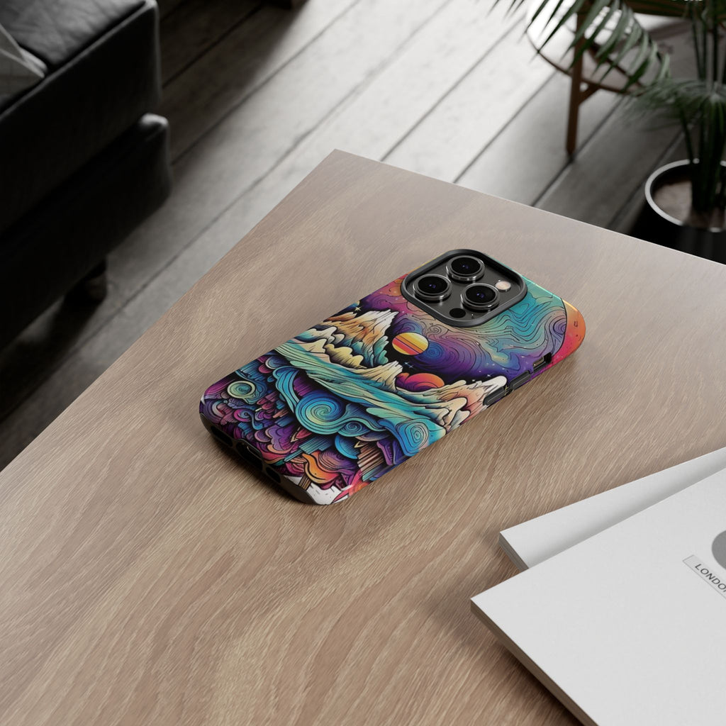 Psychedelic Mountain Sunset Tough Case