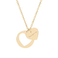 Personalized Heart Cutout Necklace — Engraved Name Pendant
