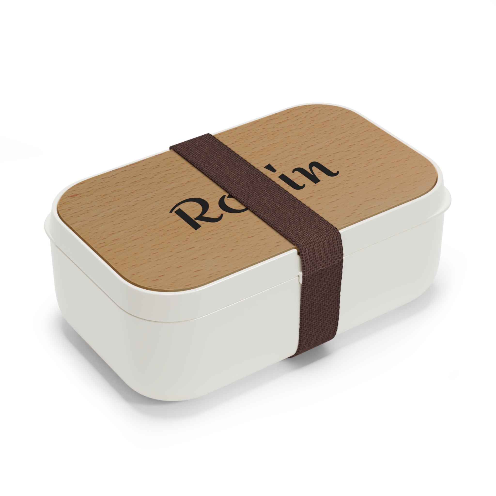 Bento Lunch Box — Personalized Wooden Top Bento Box with Elastic Strap