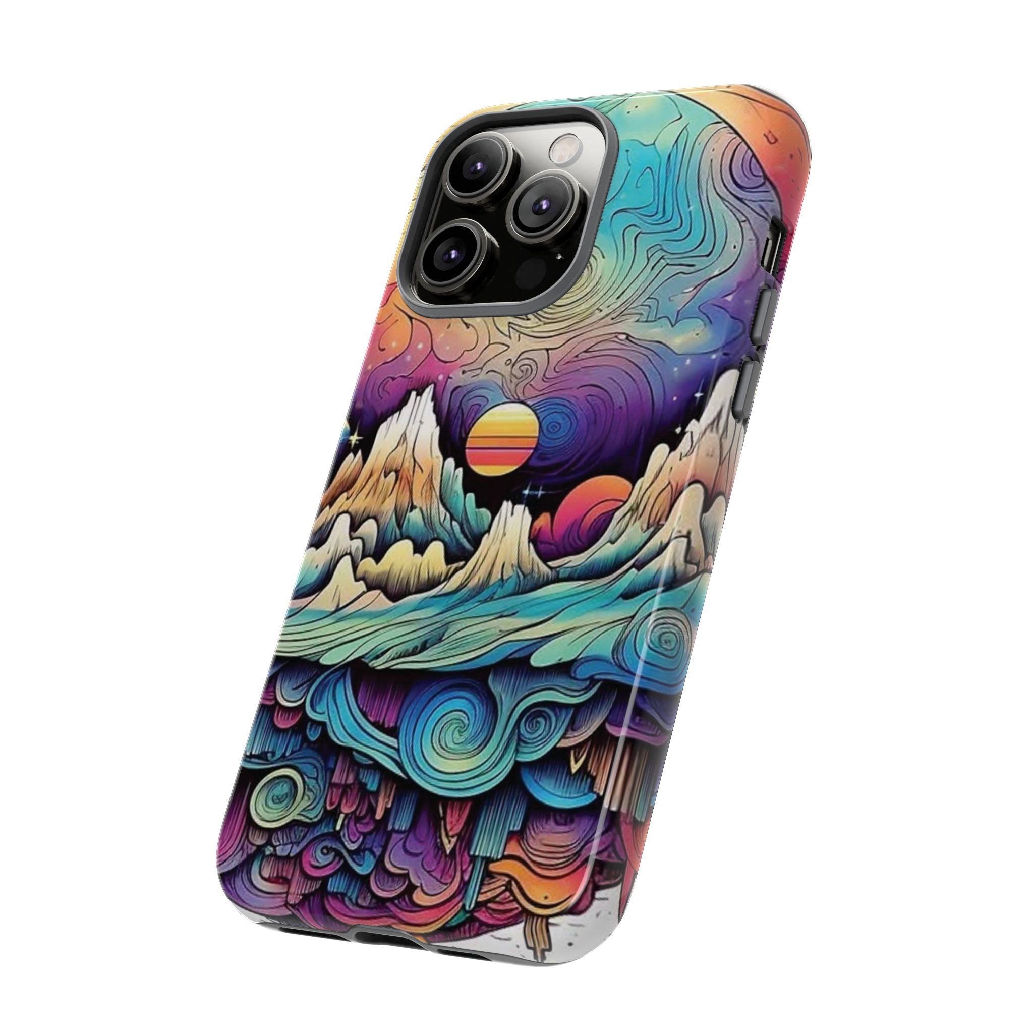 Psychedelic Mountain Sunset Tough Case