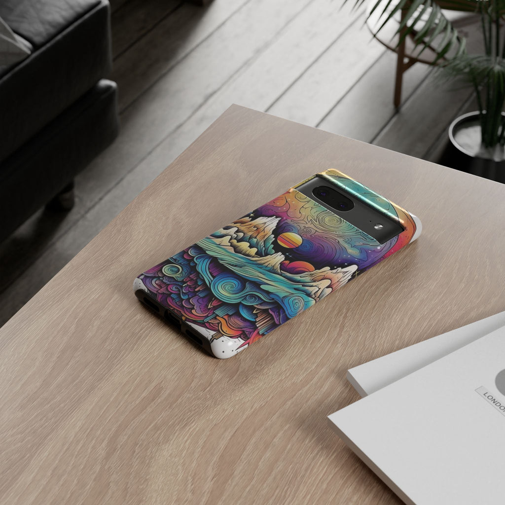 Psychedelic Mountain Sunset Tough Case