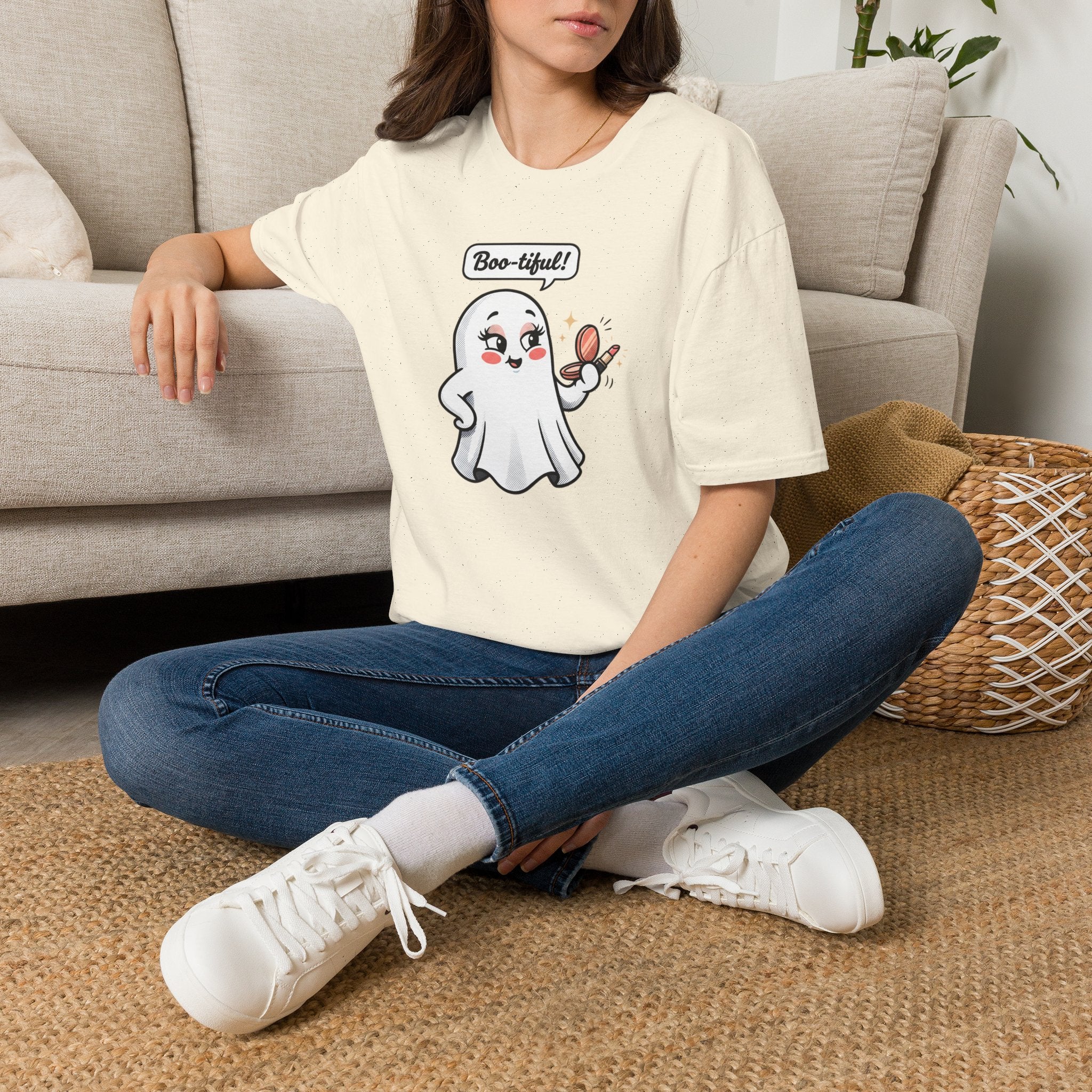 Boo-tiful Ghost T-Shirt — Cute Halloween Spirit Graphic Tee
