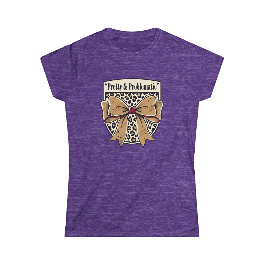 Pretty & Problematic Women's Tee — Leopard Bow Graphic Shirt