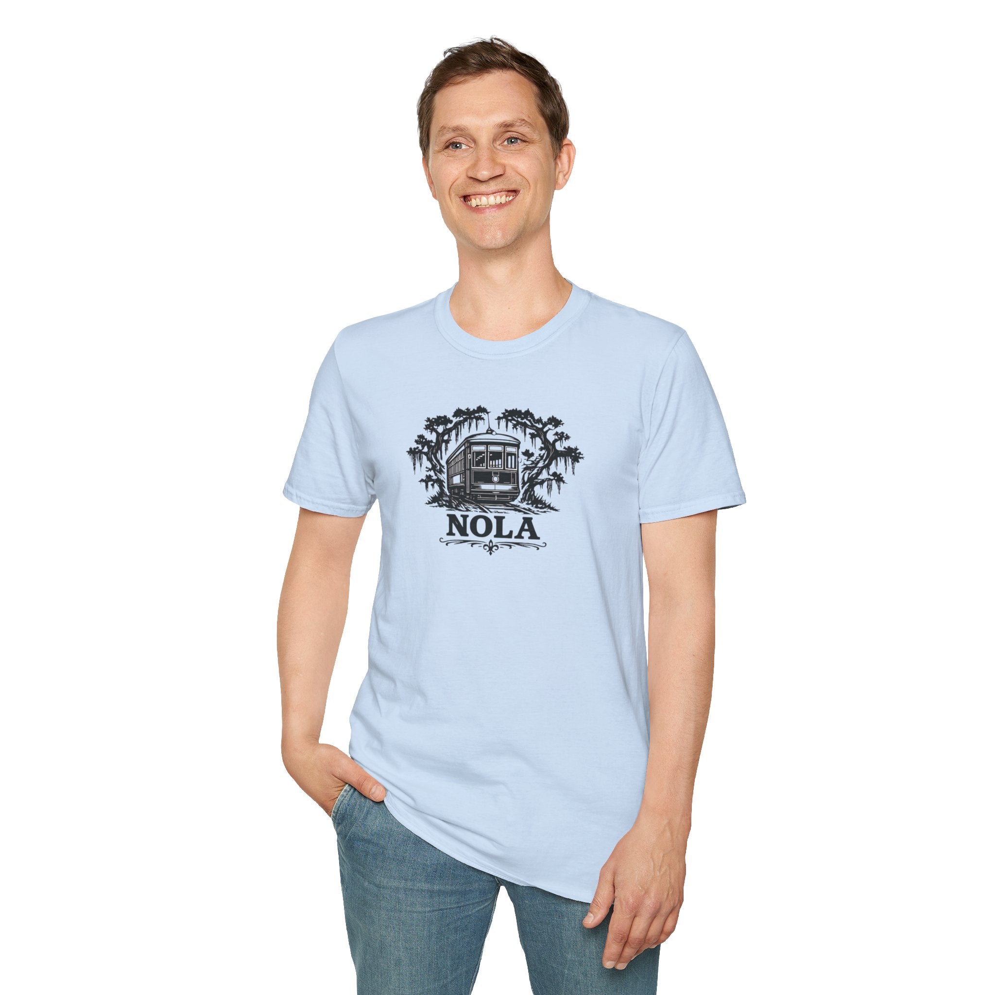 NOLA Streetcar T-Shirt — New Orleans Vintage Swamp Vibe