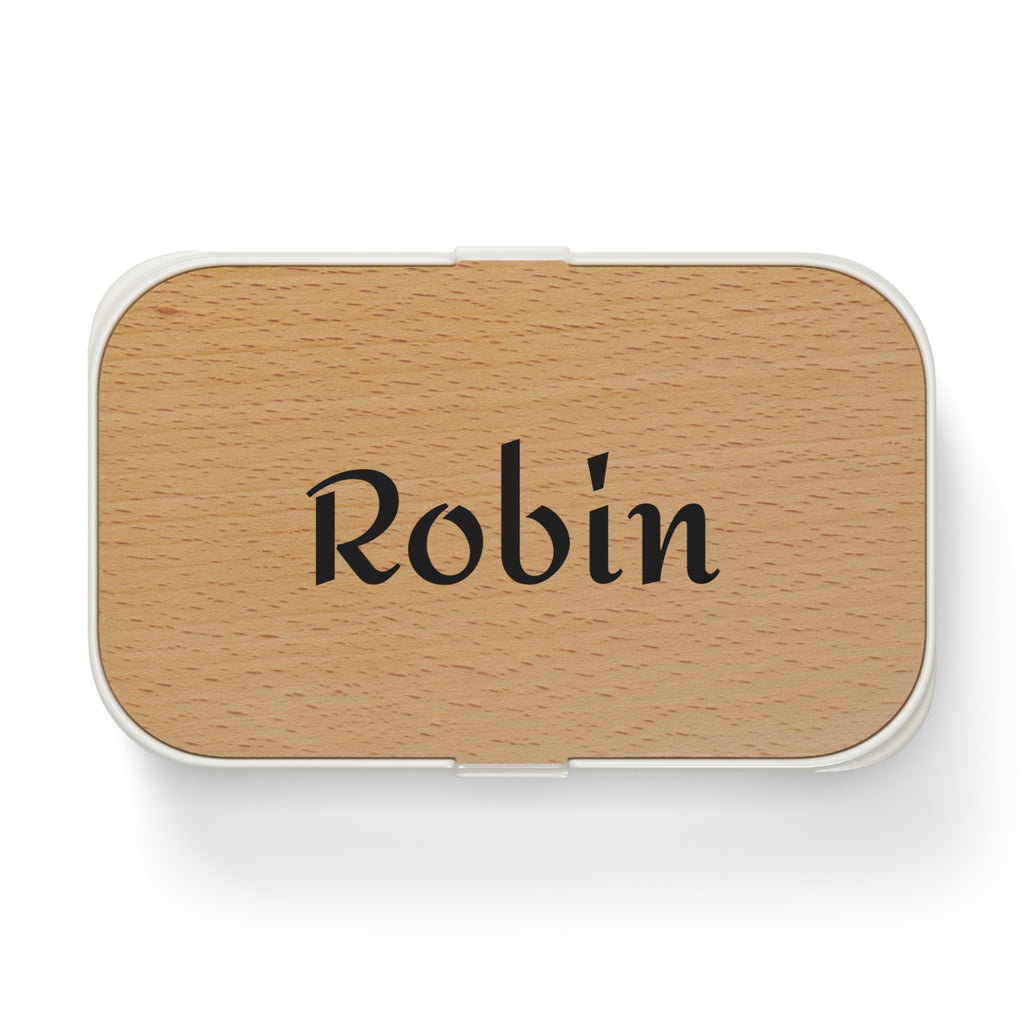 Bento Lunch Box — Personalized Wooden Top Bento Box with Elastic Strap