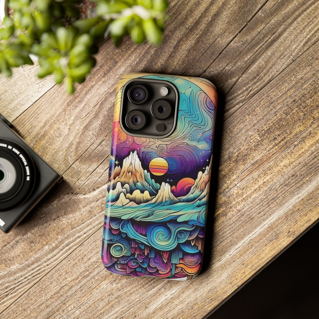 Psychedelic Mountain Sunset Tough Case