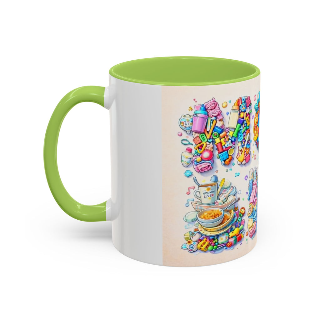 Baby Shower 'Mom to Be' Accent Coffee Mug — Cute Toy Lettering Design