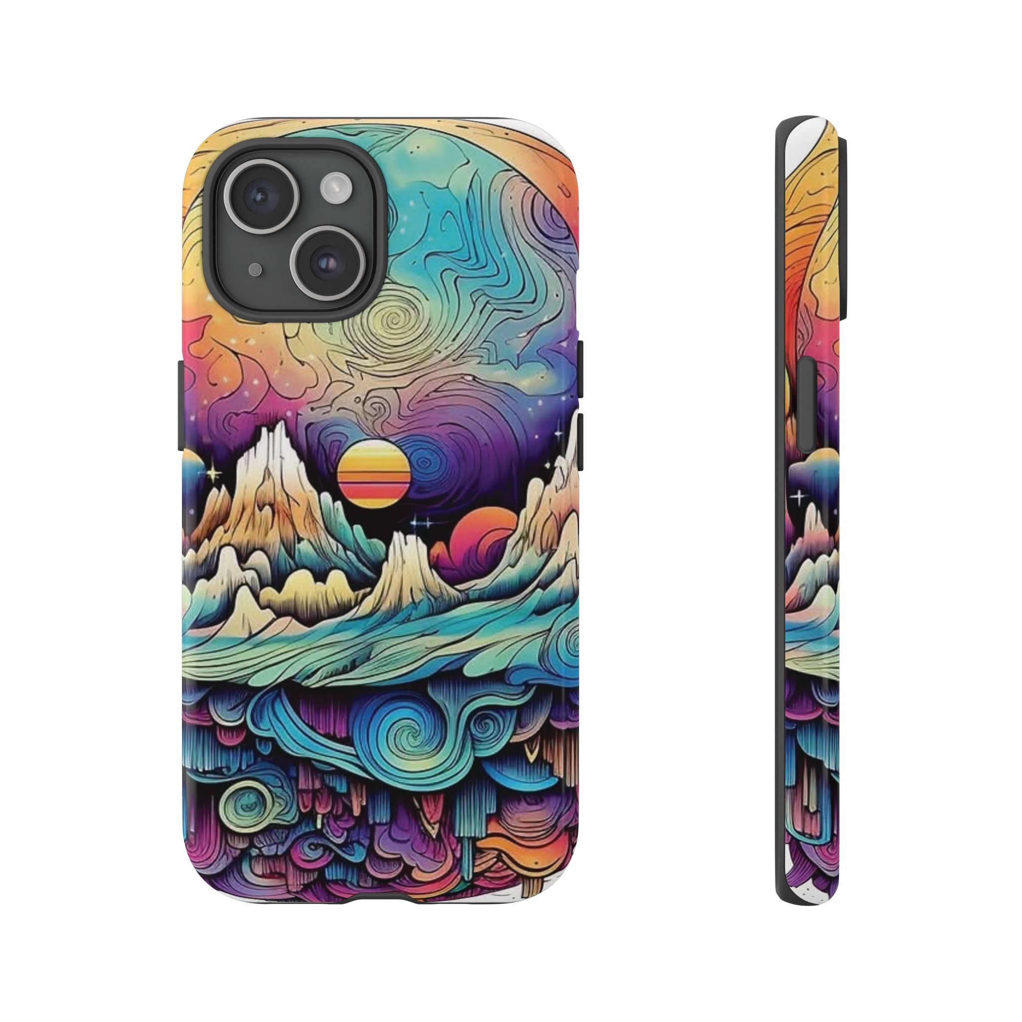 Psychedelic Mountain Sunset Tough Case