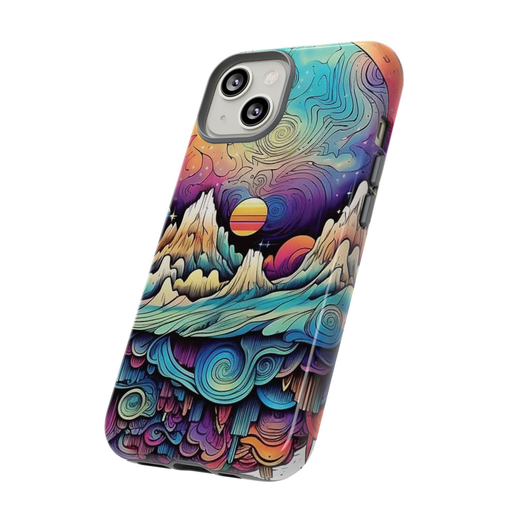 Psychedelic Mountain Sunset Tough Case