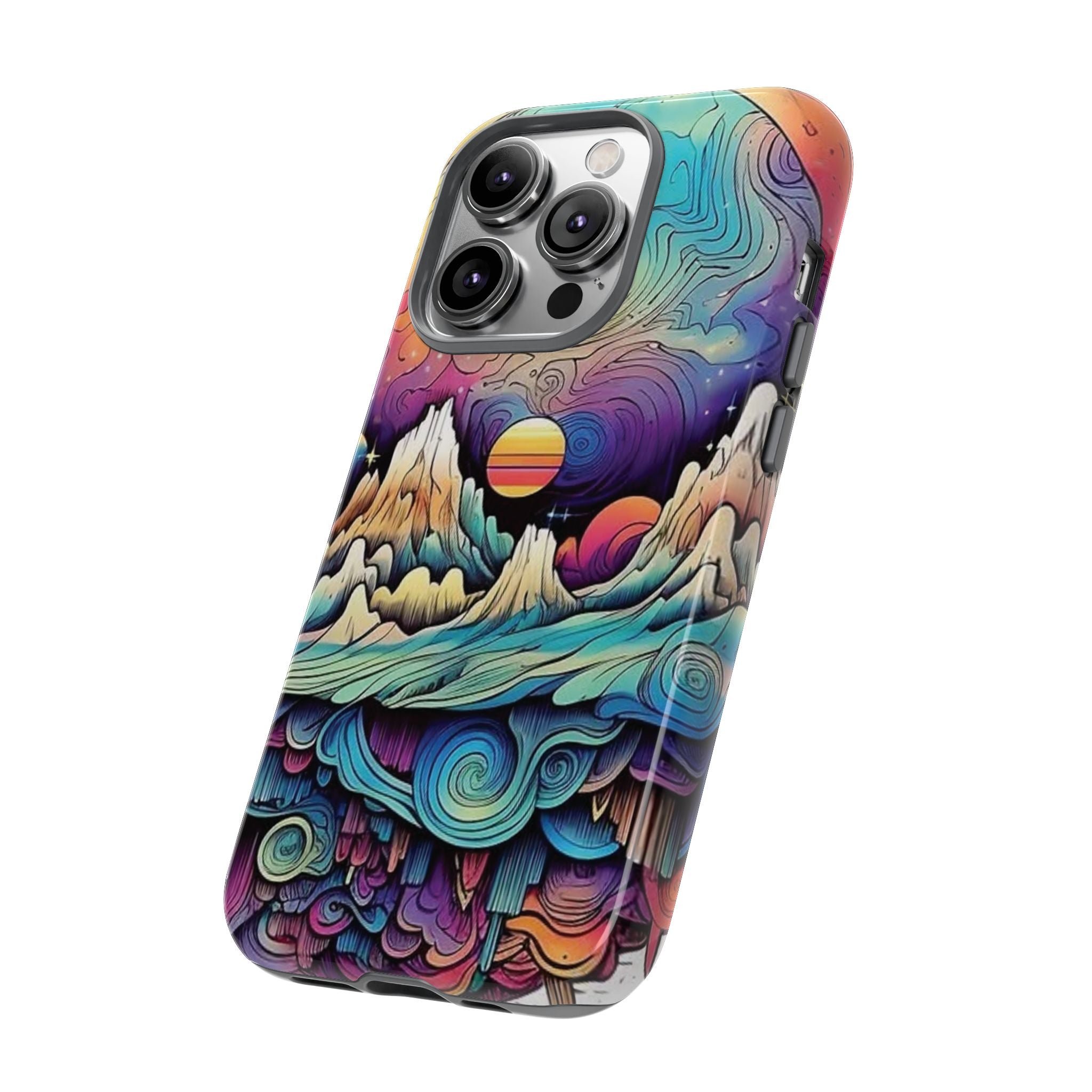 Psychedelic Mountain Sunset Tough Case