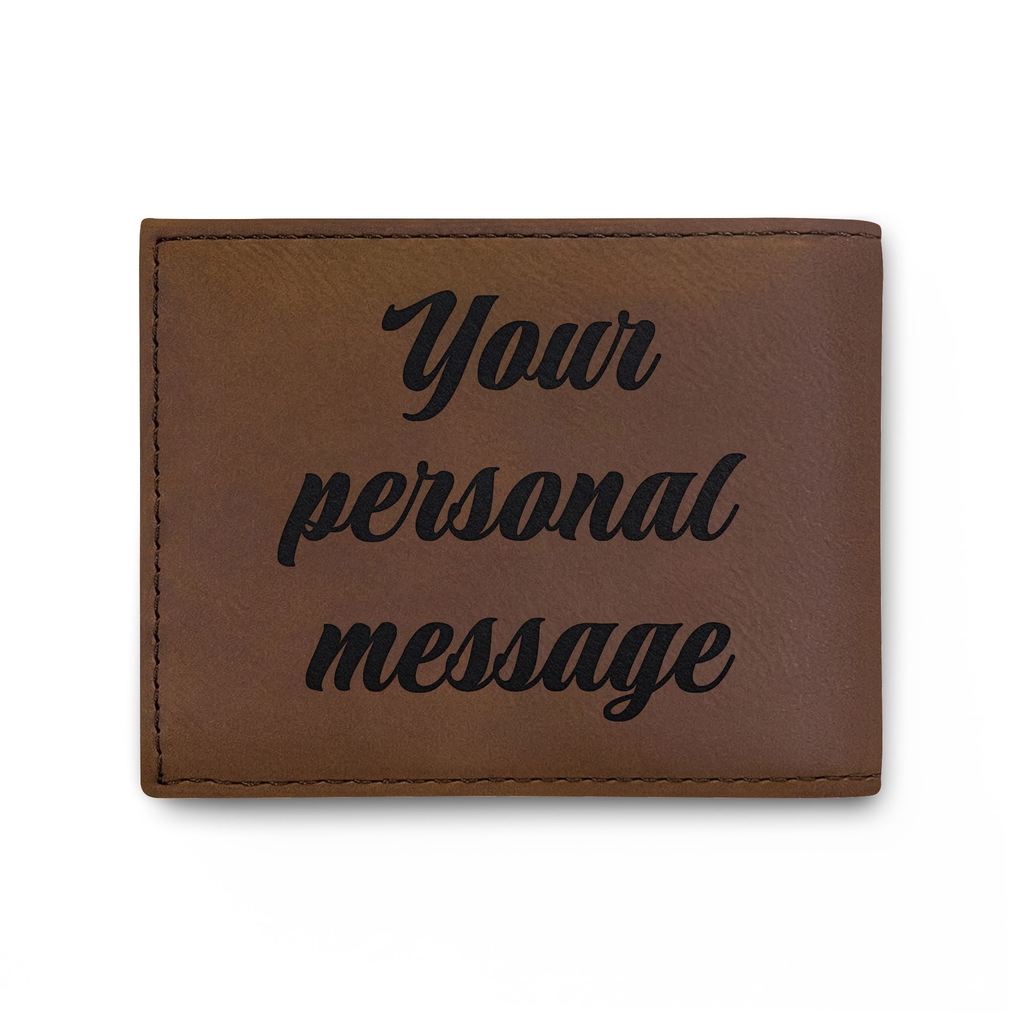 Personalized Bi-Fold Wallet — Custom Name or Message Engraved