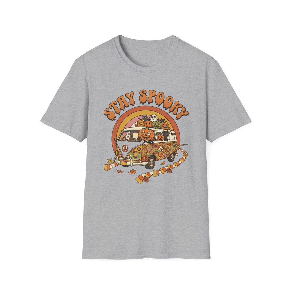 Stay Spooky Halloween T-Shirt — Retro Pumpkin Van Graphic