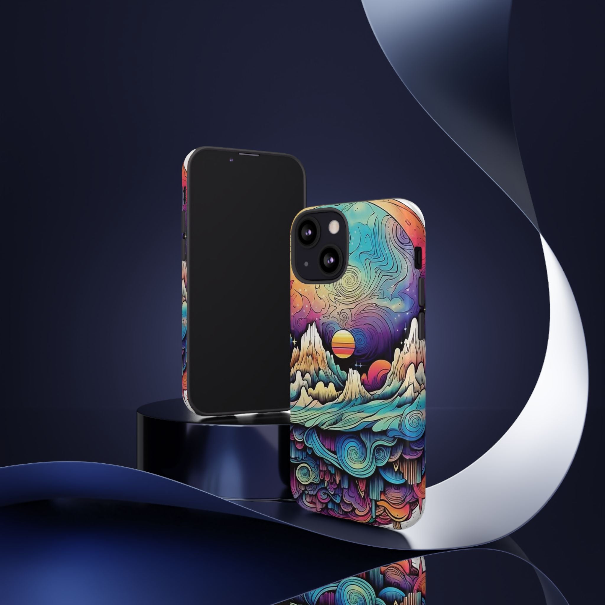 Psychedelic Mountain Sunset Tough Case