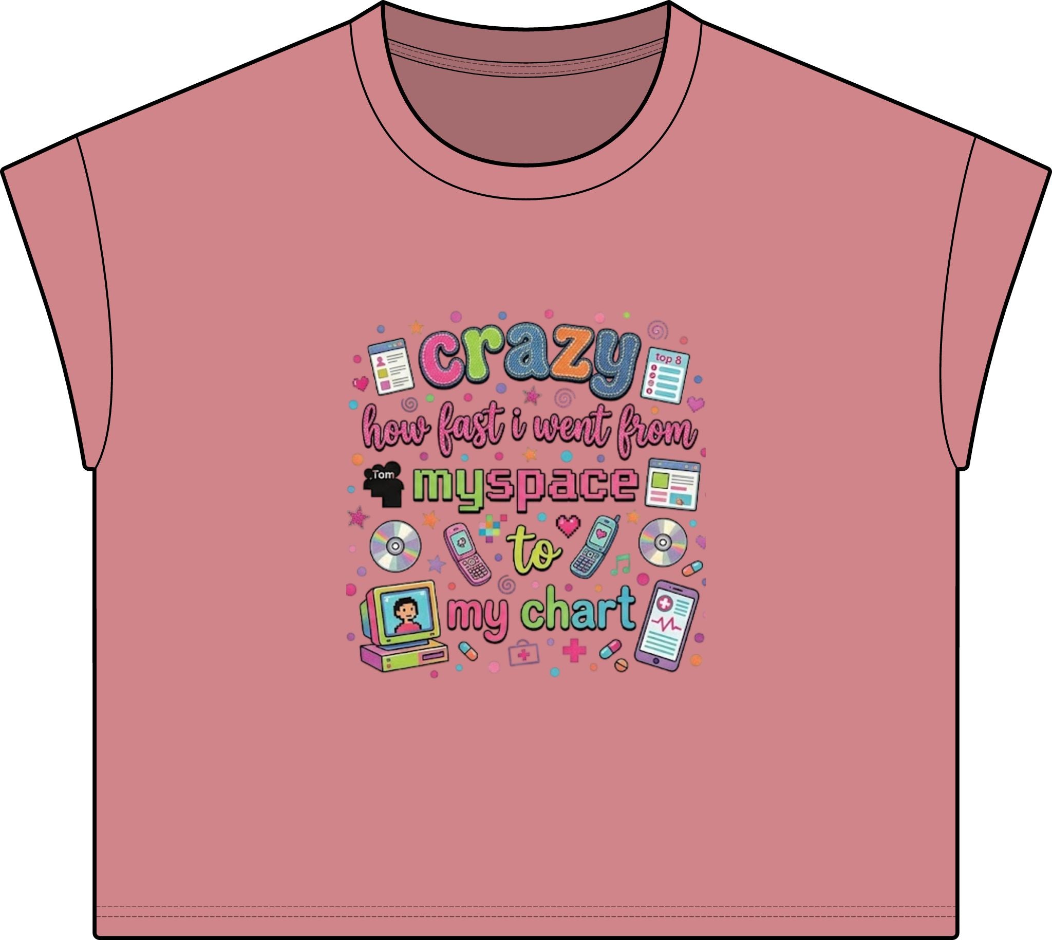 Funny Women's Relaxed Vintage Wash Tee — Retro Humor Graphic Tee