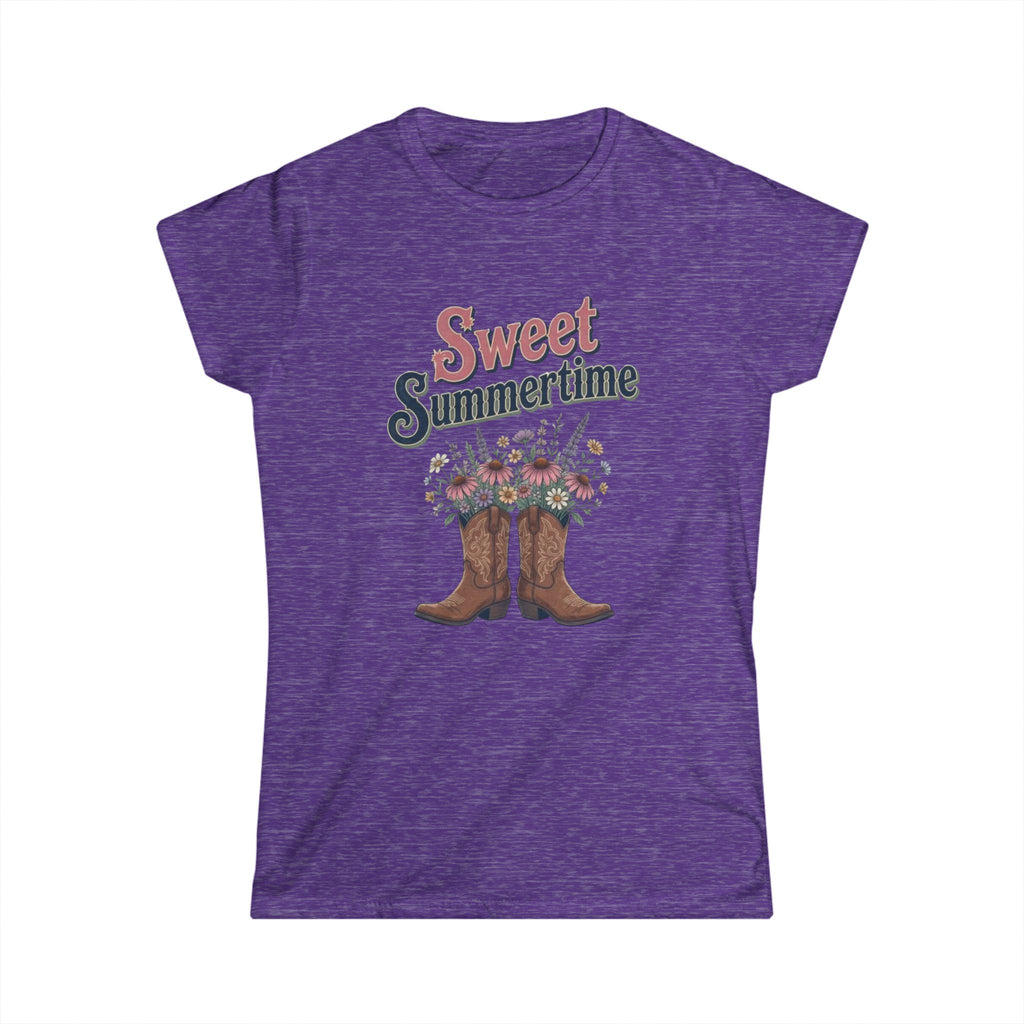 Sweet Summertime Women's Tee — Floral Cowboy Boots Graphic