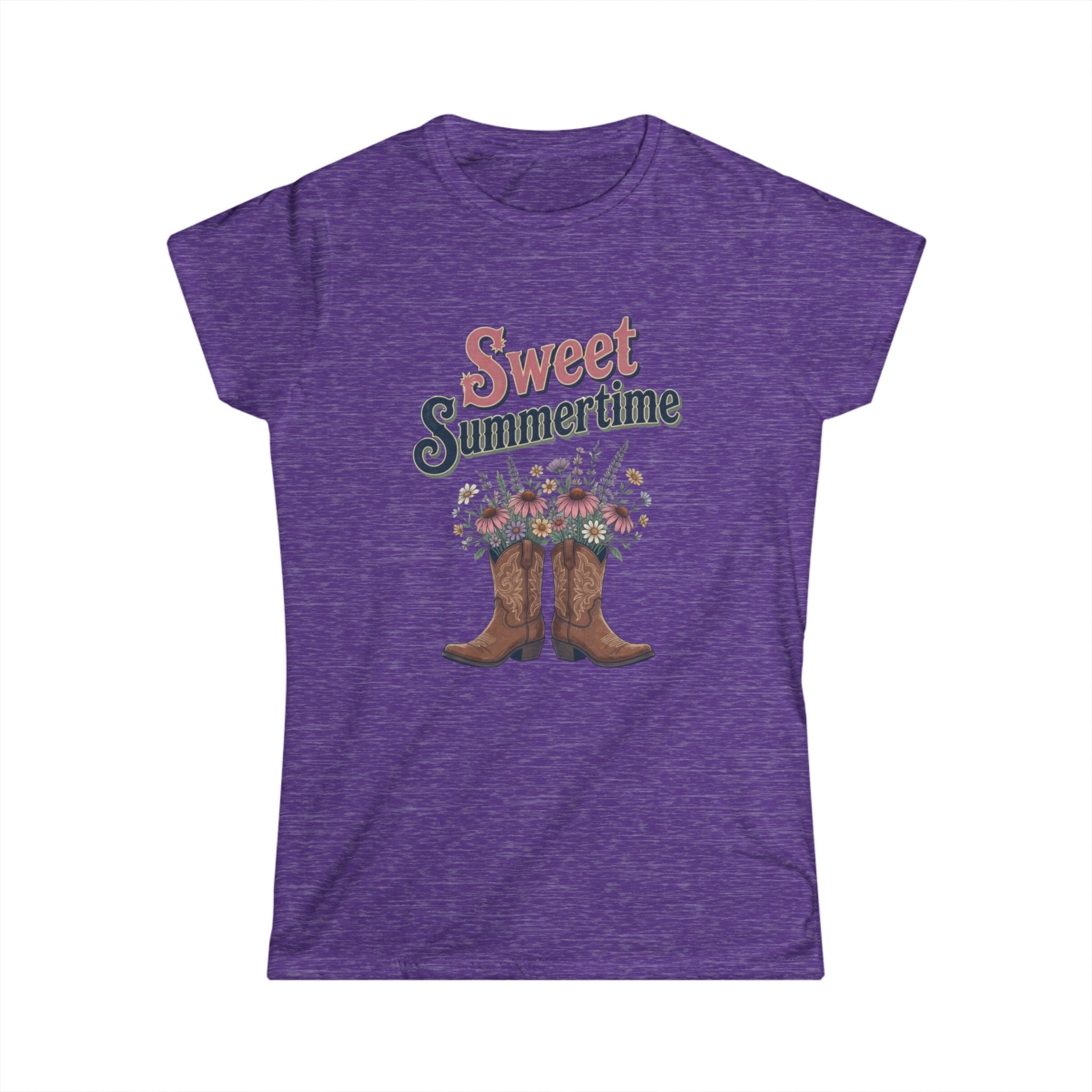 Sweet Summertime Women's Tee — Floral Cowboy Boots Graphic