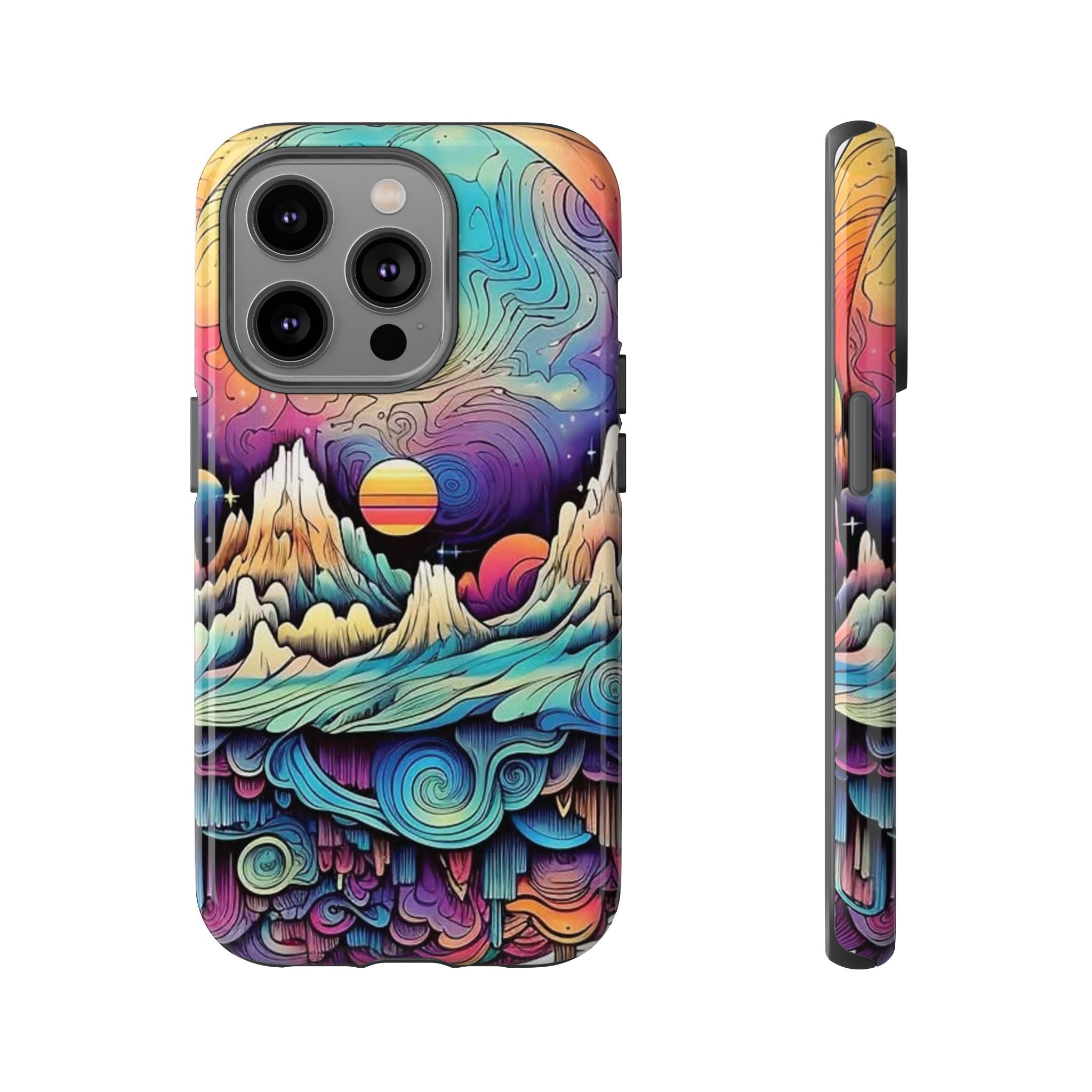 Psychedelic Mountain Sunset Tough Case