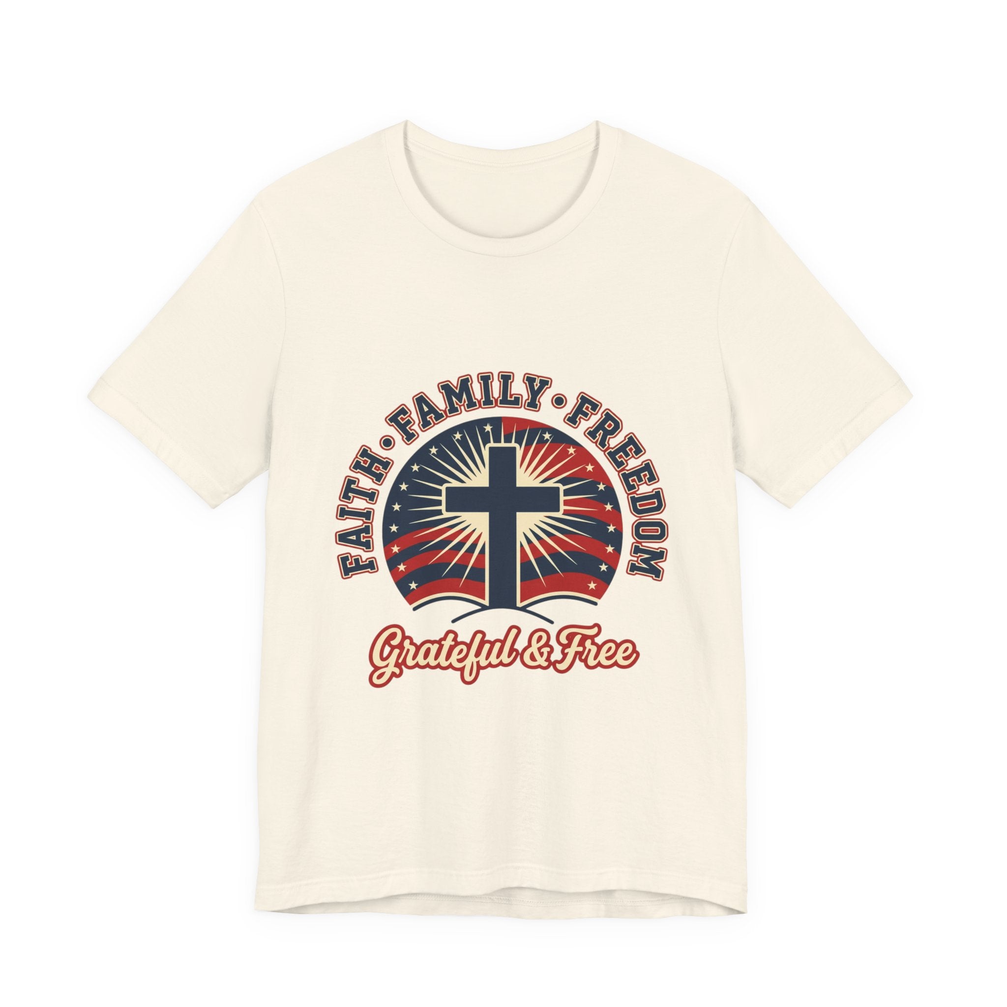 Faith Family Freedom T-Shirt | Patriotic Faith-Based, Vintage Americana