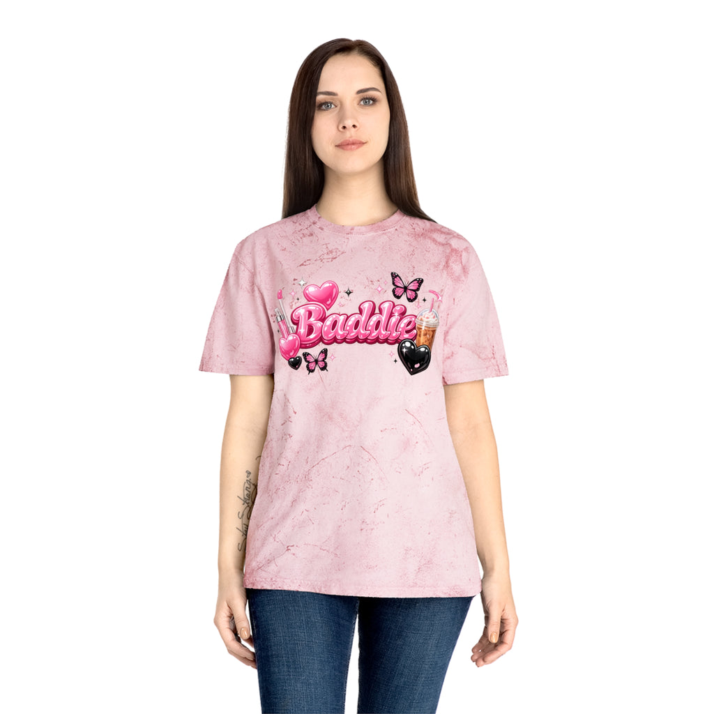 Baddie Pink Heart Graphic T-Shirt — Girly Butterfly Aesthetic Tee
