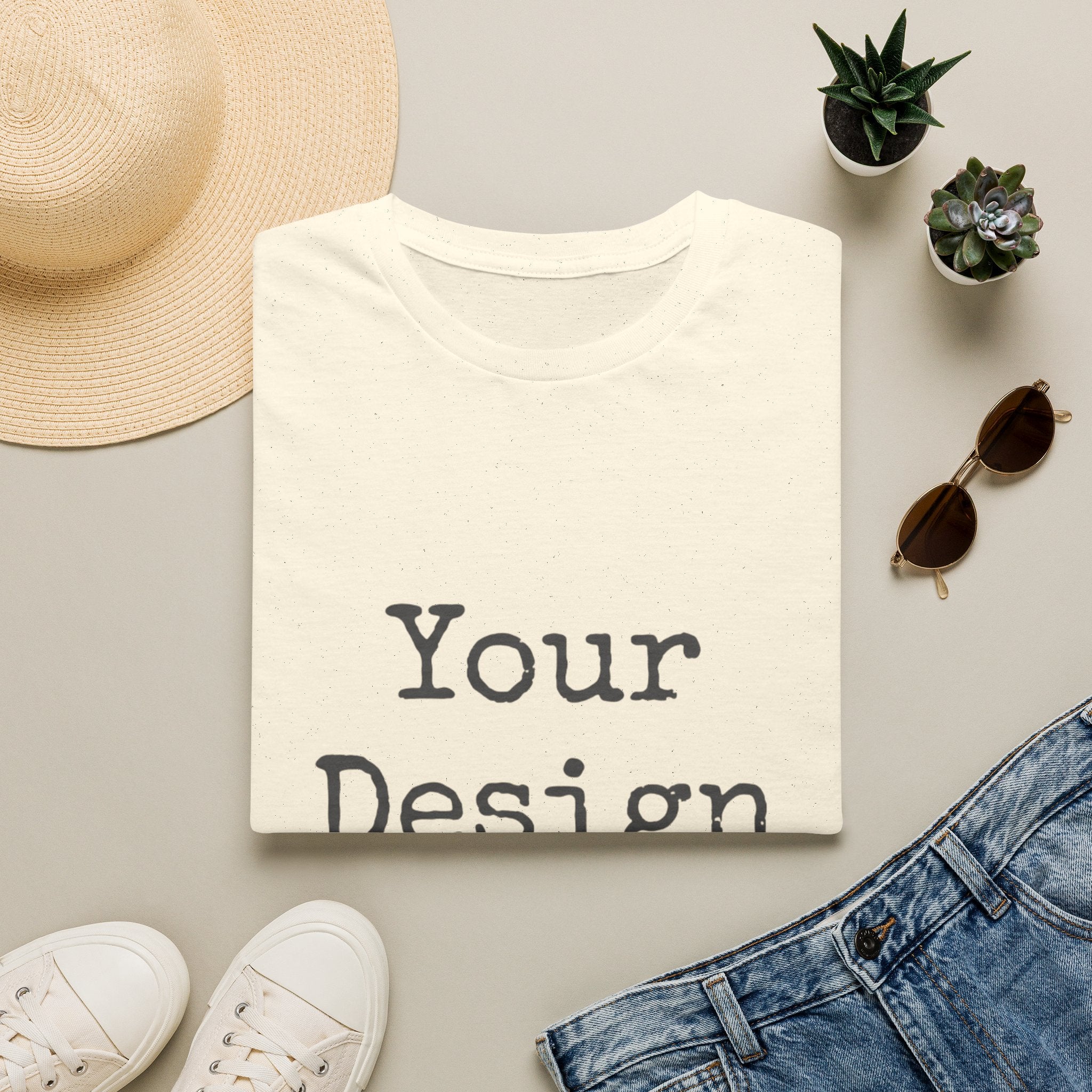 Customizable White T‑Shirt — Your Design Here Tee