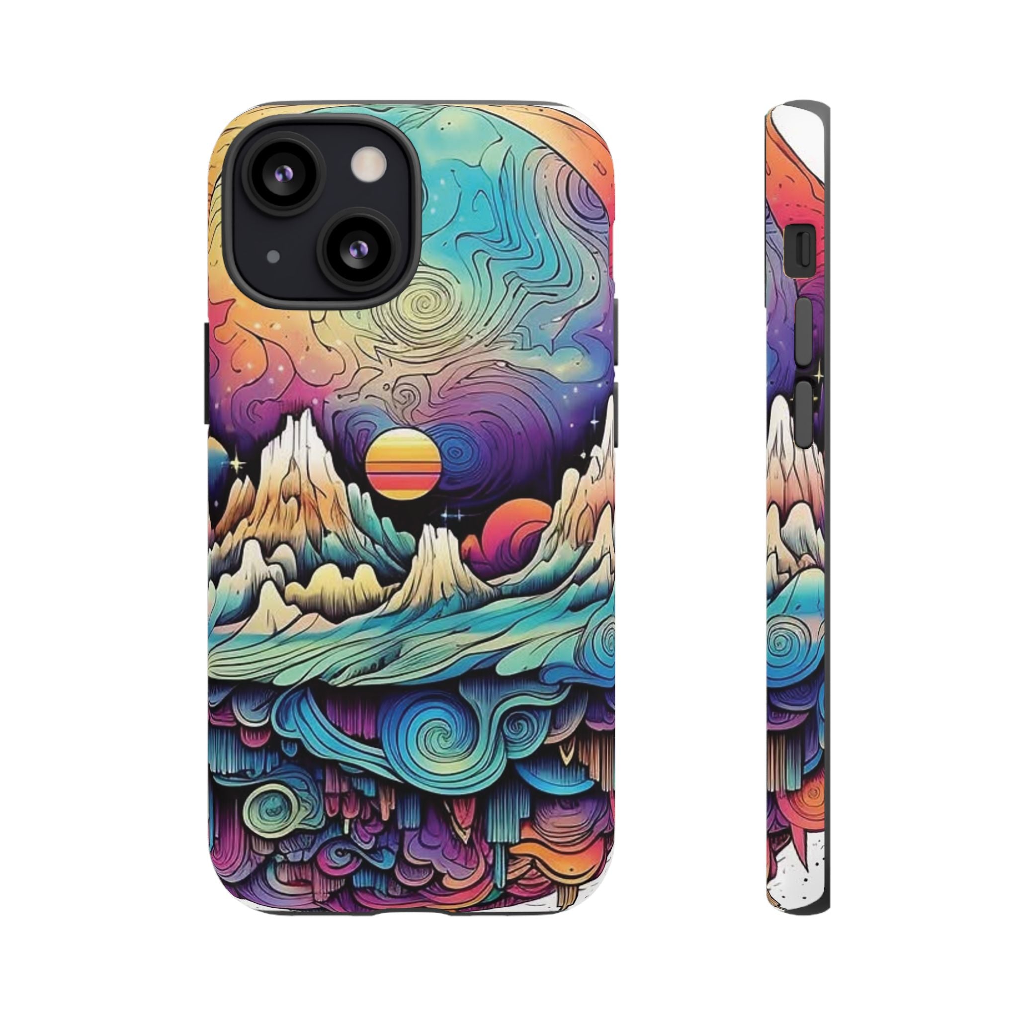 Psychedelic Mountain Sunset Tough Case