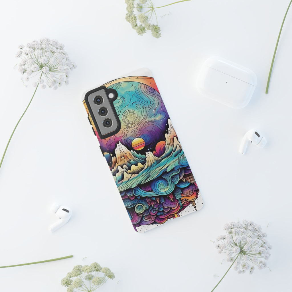 Psychedelic Mountain Sunset Tough Case