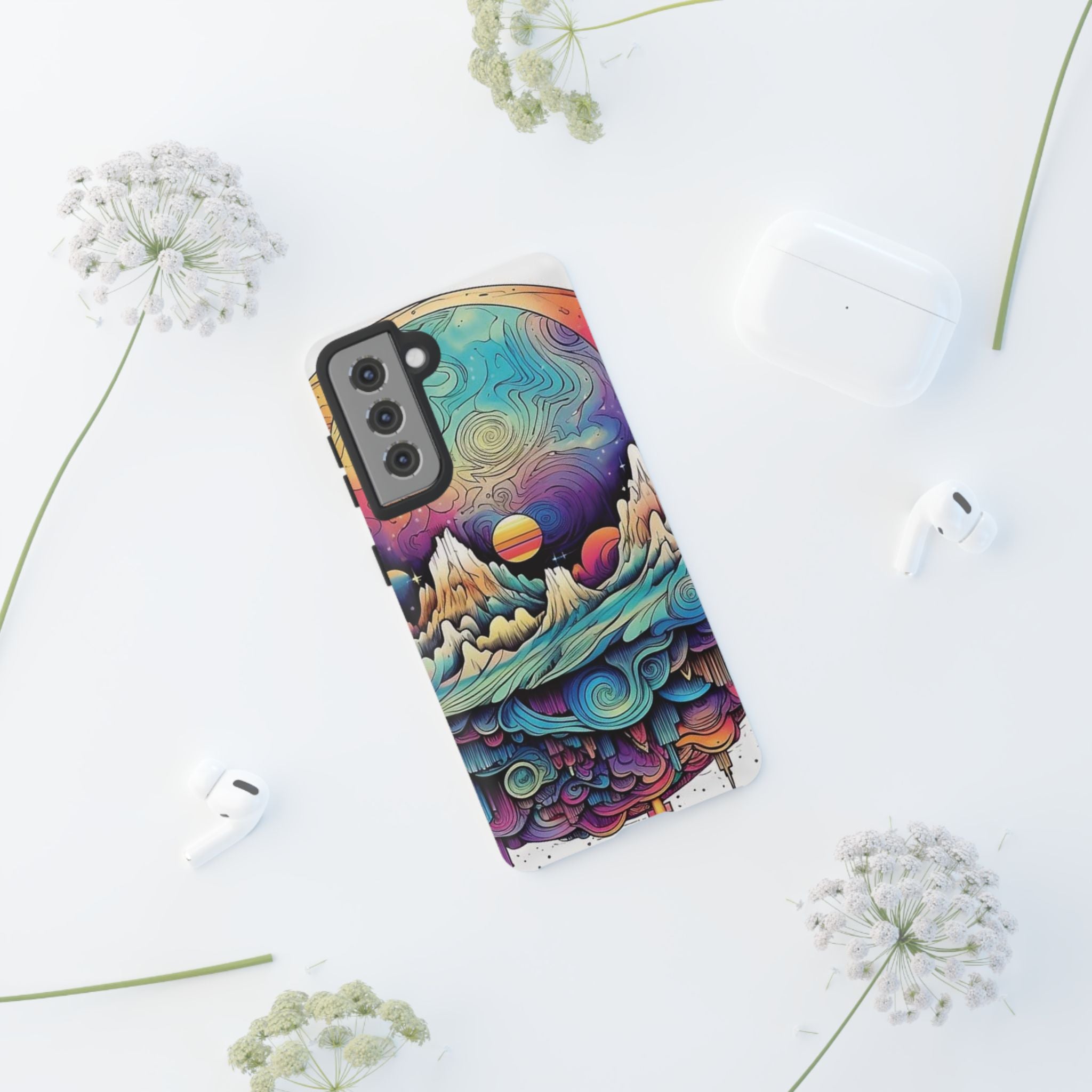 Psychedelic Mountain Sunset Tough Case