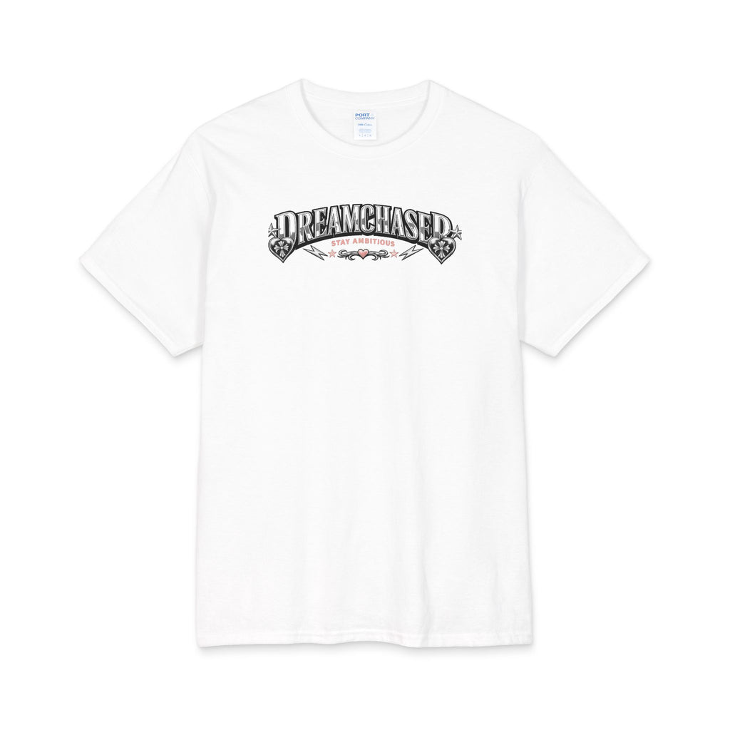 Dreamchaser Graphic Tee — Retro Racing Emblem Cotton T-Shirt