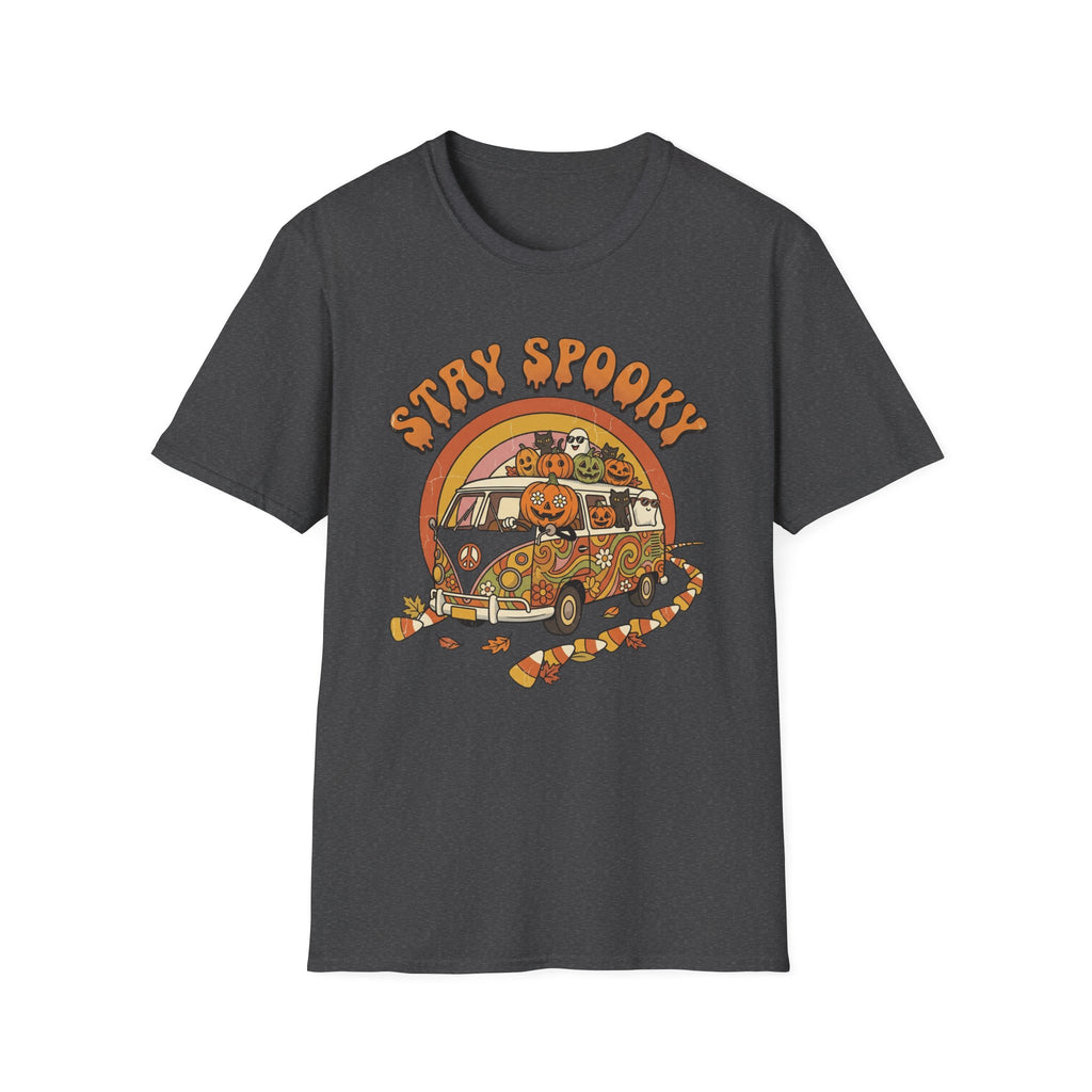 Stay Spooky Halloween T-Shirt — Retro Pumpkin Van Graphic