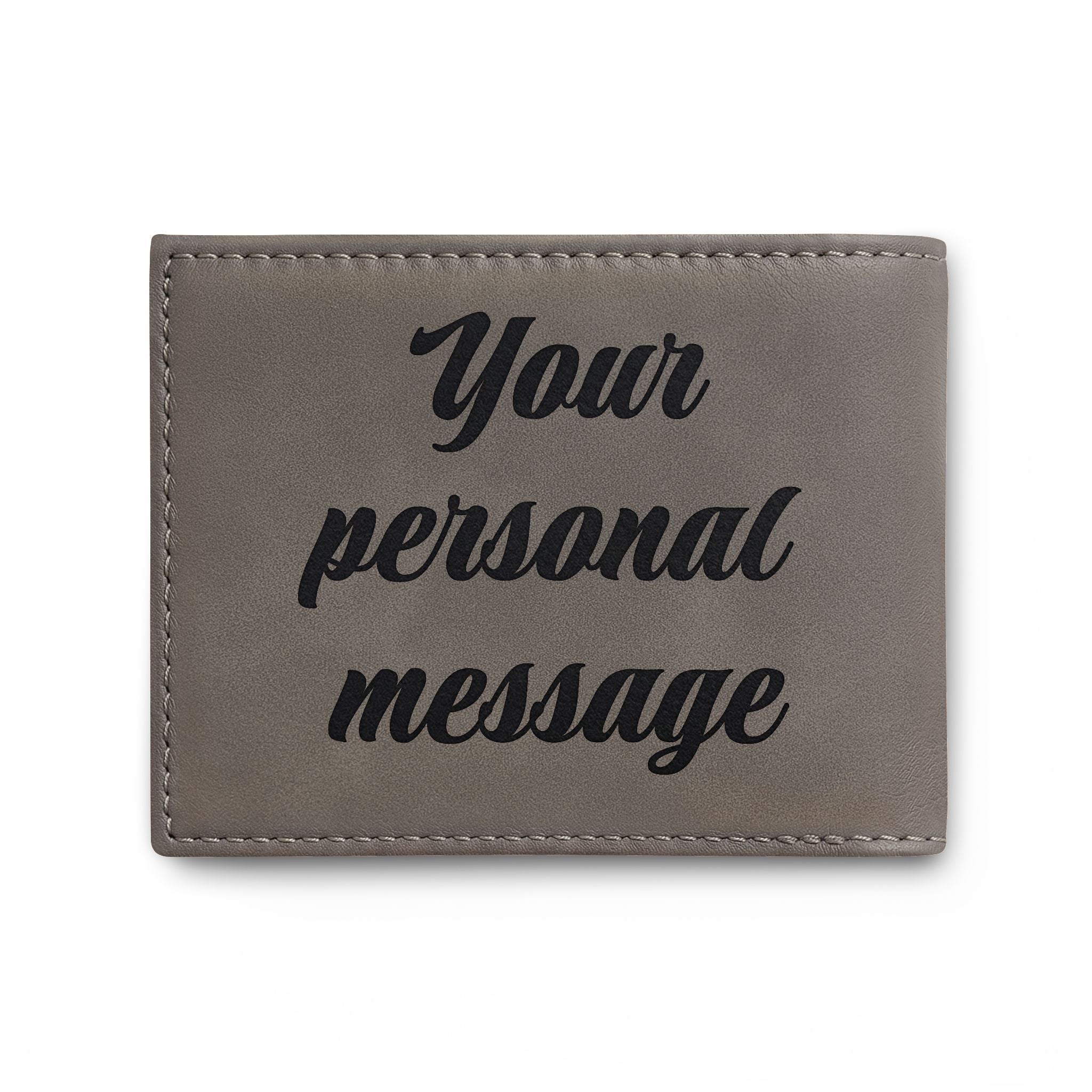 Personalized Bi-Fold Wallet — Custom Name or Message Engraved