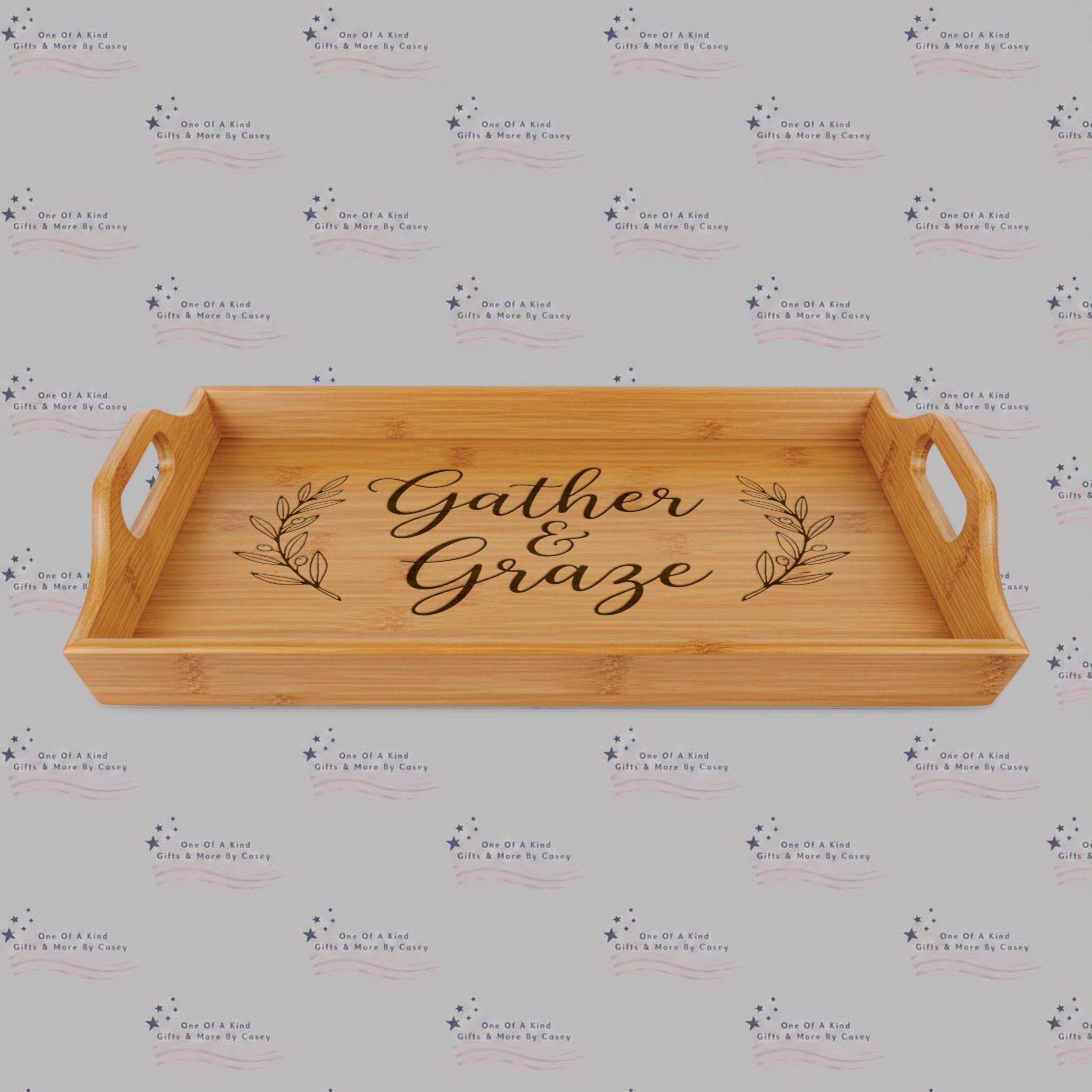 Bamboo Serving Tray — Gather & Graze Engraved Charcuterie Board