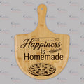 Bamboo Pizza Peel – Engraved "Happiness Is Homemade"