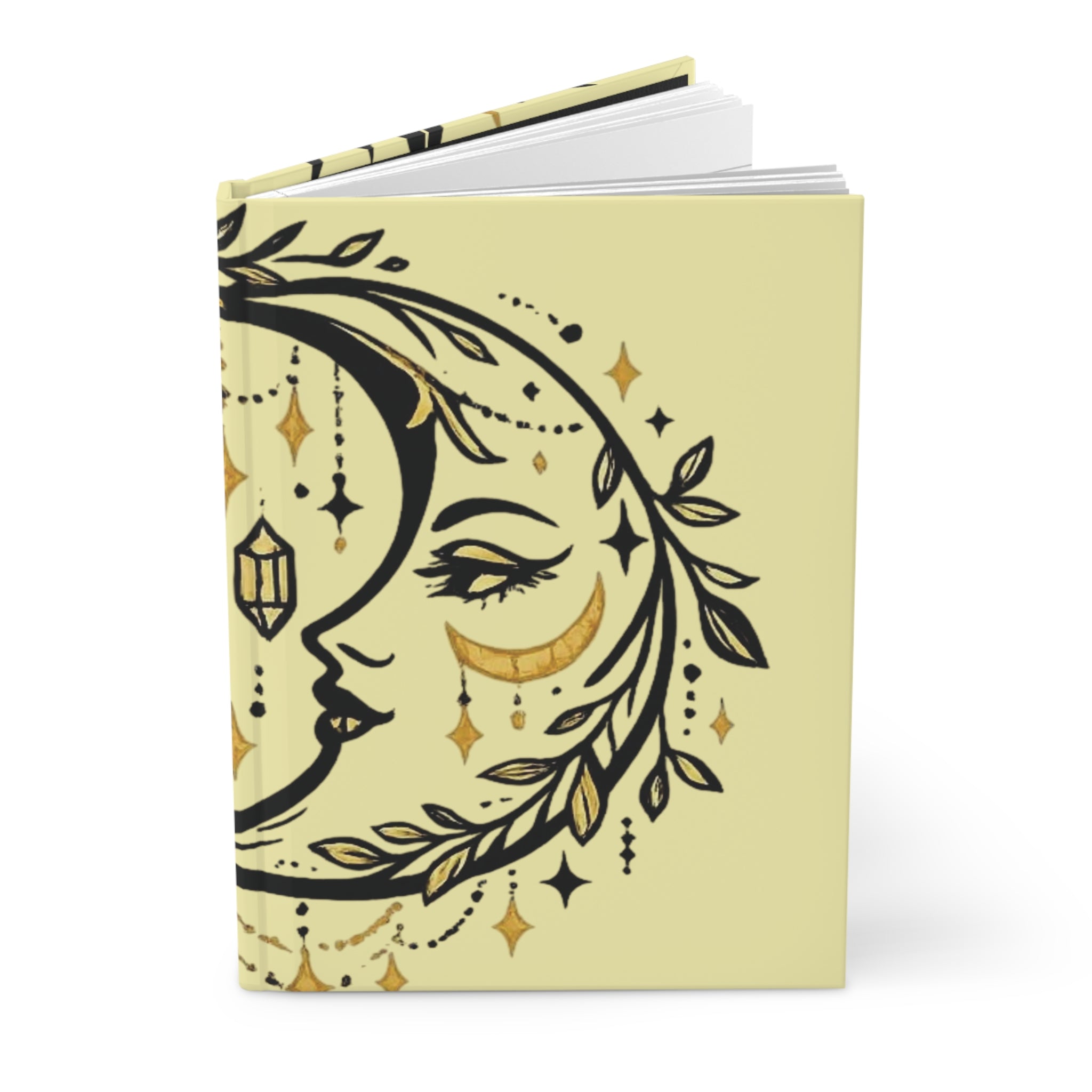 Celestial Sun & Moon Hardcover Journal — Astrology-Inspired Matte Notebook