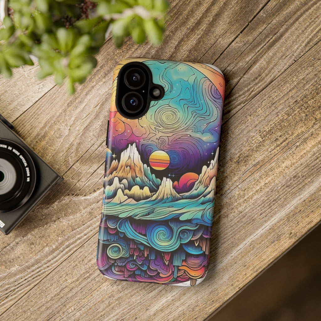 Psychedelic Mountain Sunset Tough Case