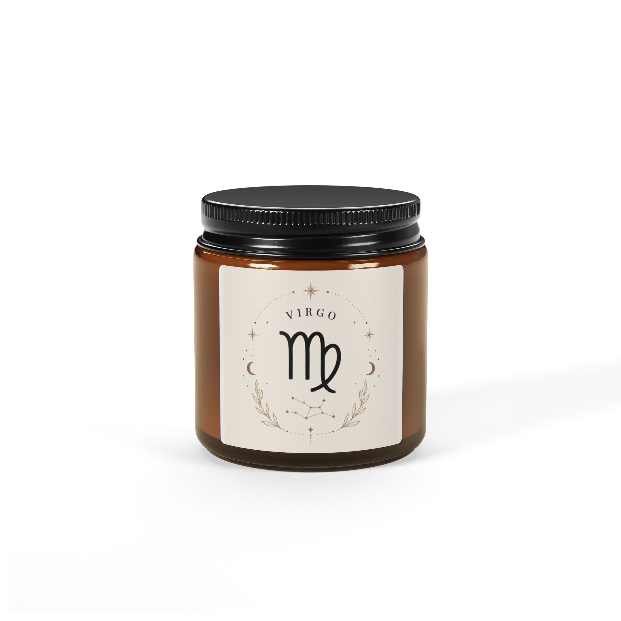 Virgo Scented Soy Candle — Amber Jar Aromatherapy Candle (Multiple Sizes)