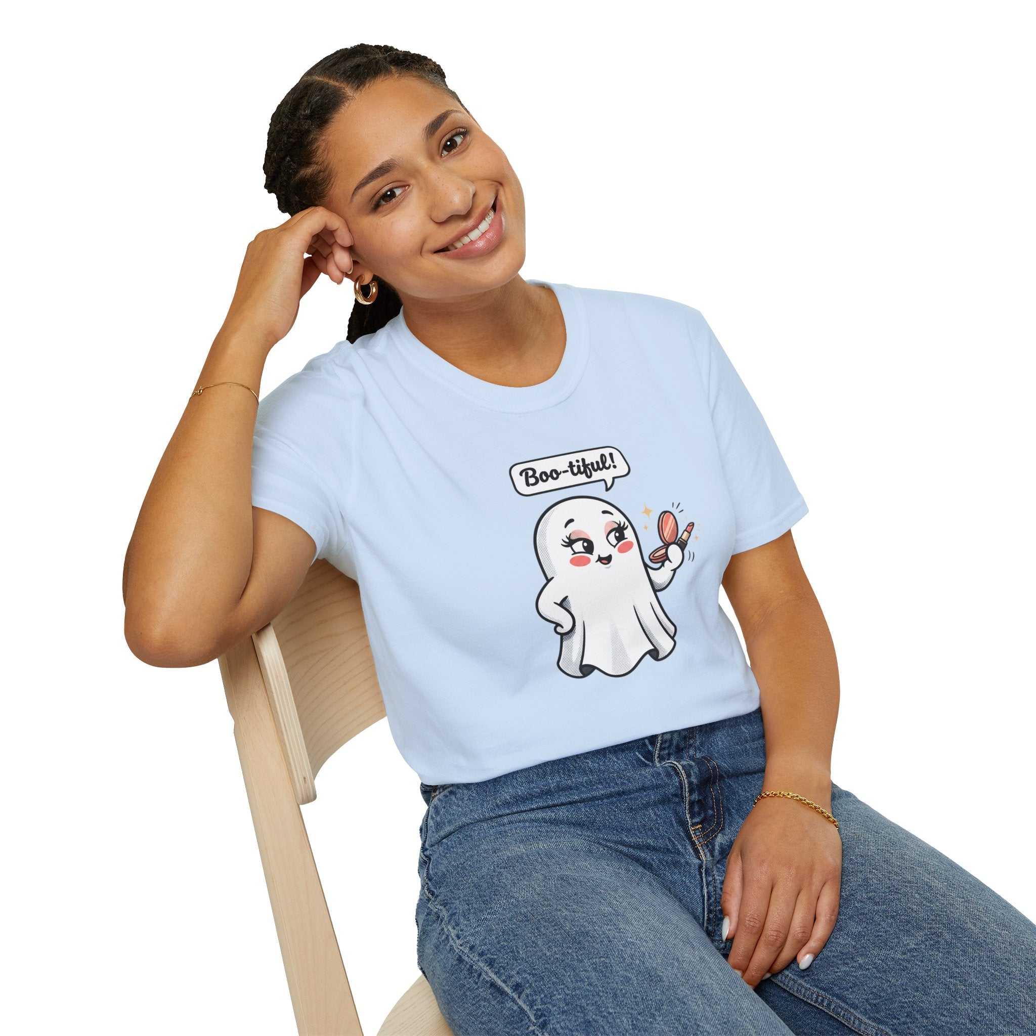 Boo-tiful Ghost T-Shirt — Cute Halloween Spirit Graphic Tee