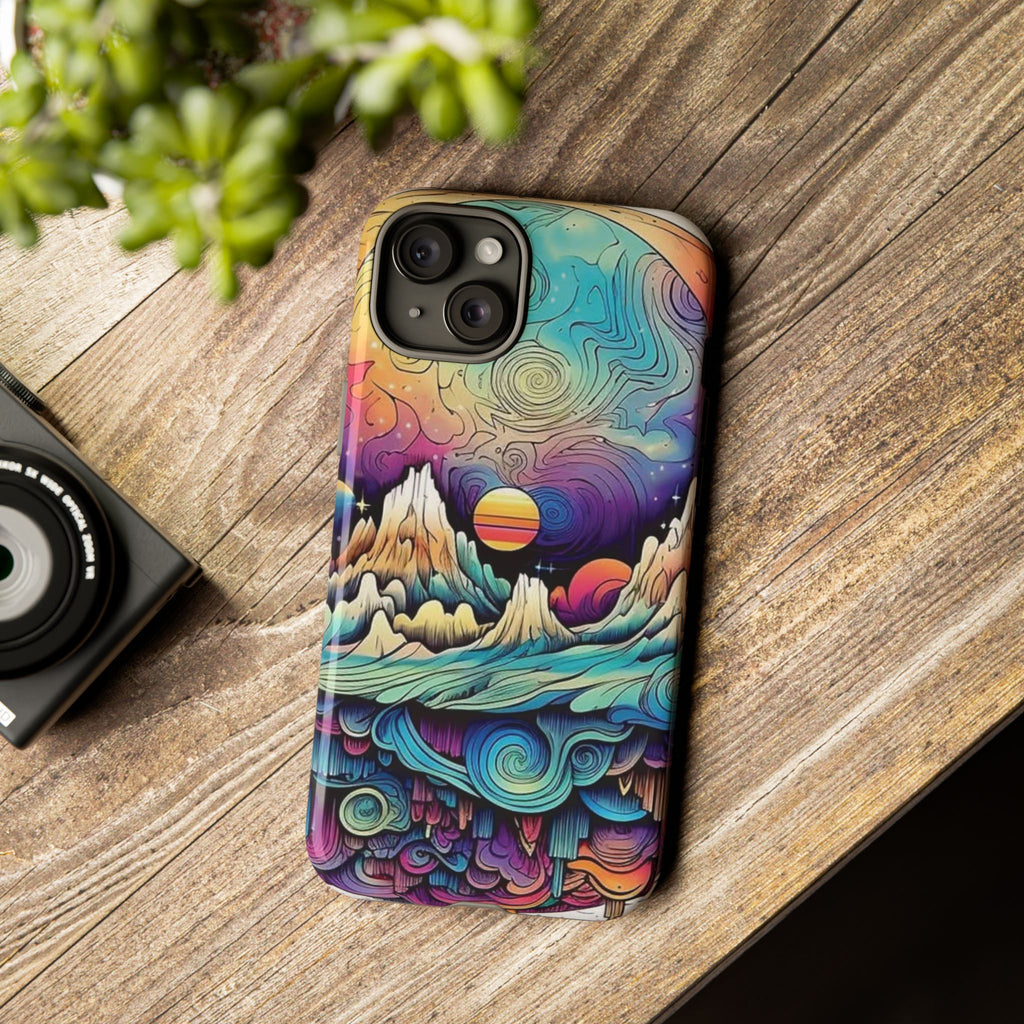 Psychedelic Mountain Sunset Tough Case