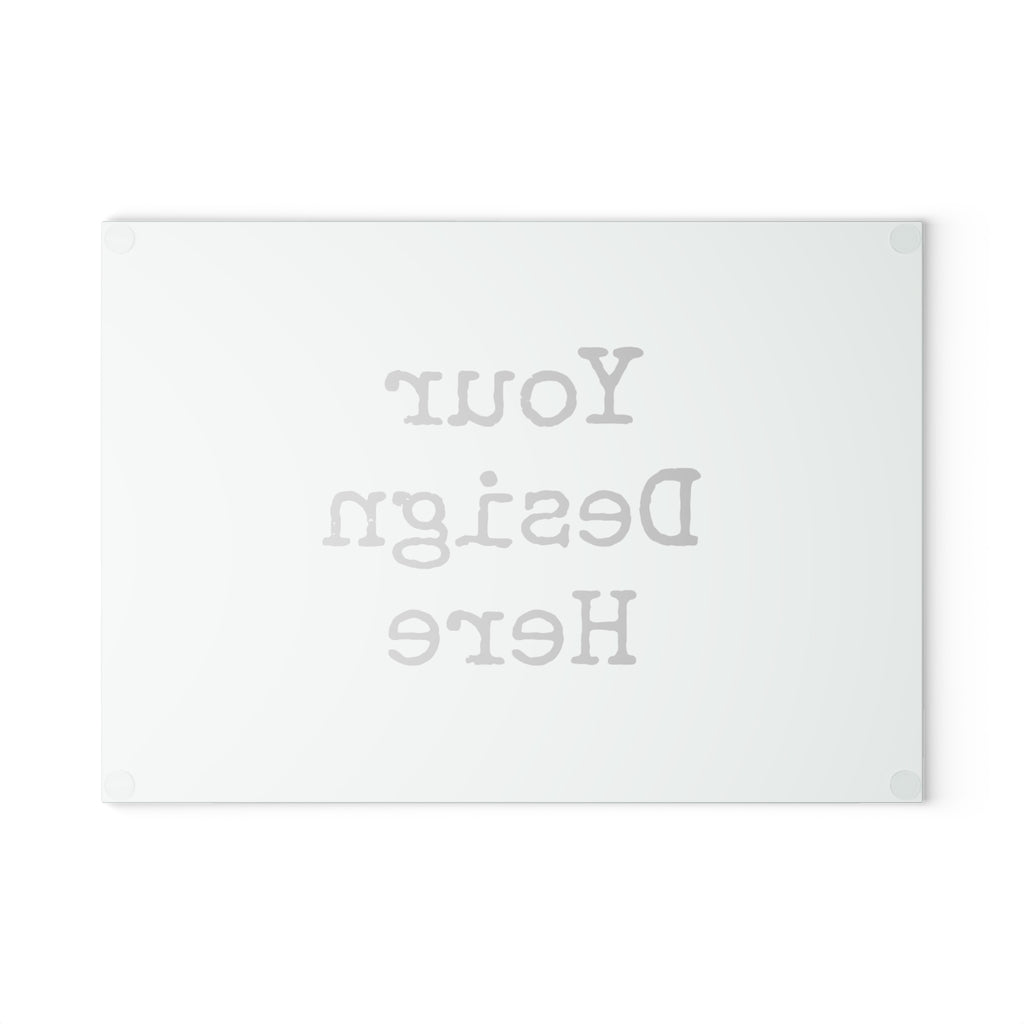 Glass Cutting Board - Customizable Mint Stripe Design (Your Design Here)