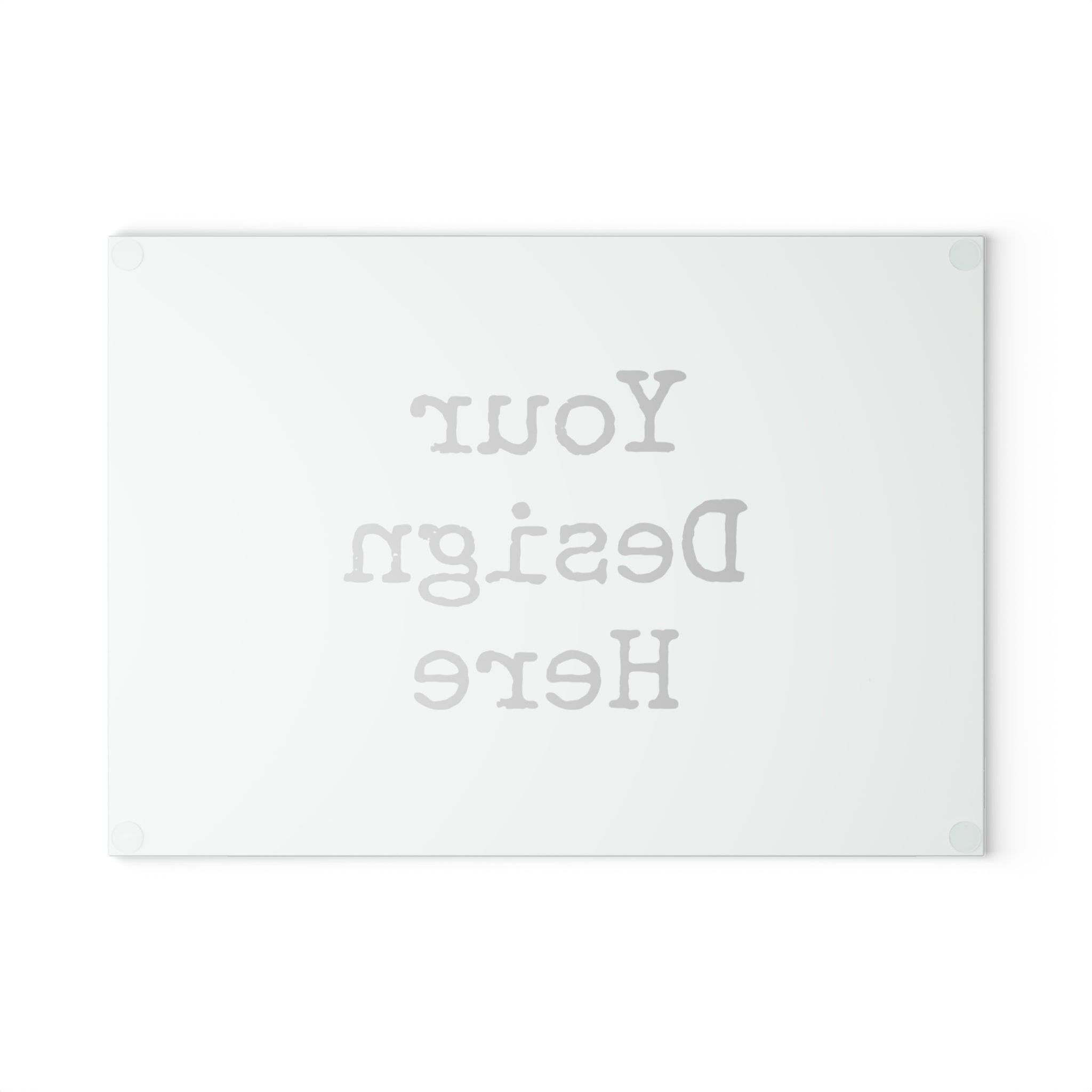 Glass Cutting Board - Customizable Mint Stripe Design (Your Design Here)