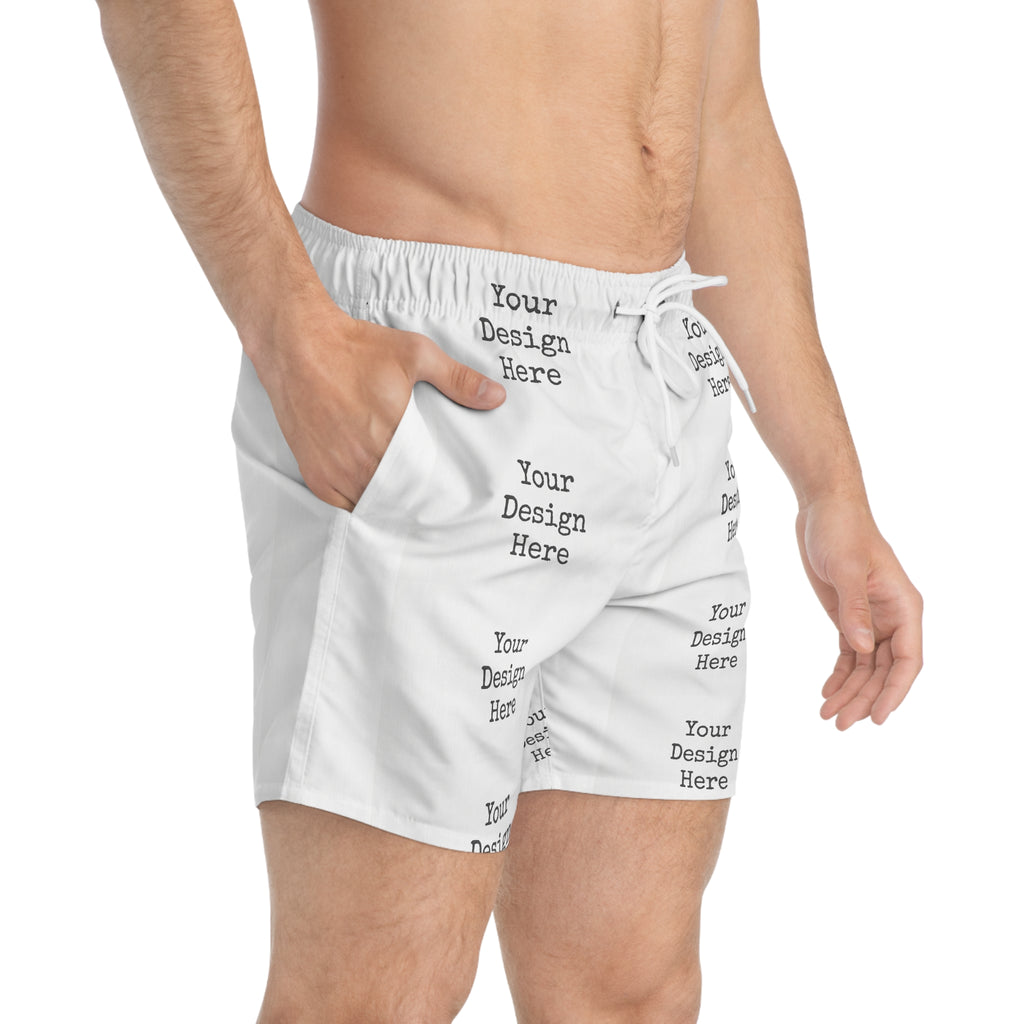 Custom All-Over Print Swim Trunks — Personalized Beach Shorts