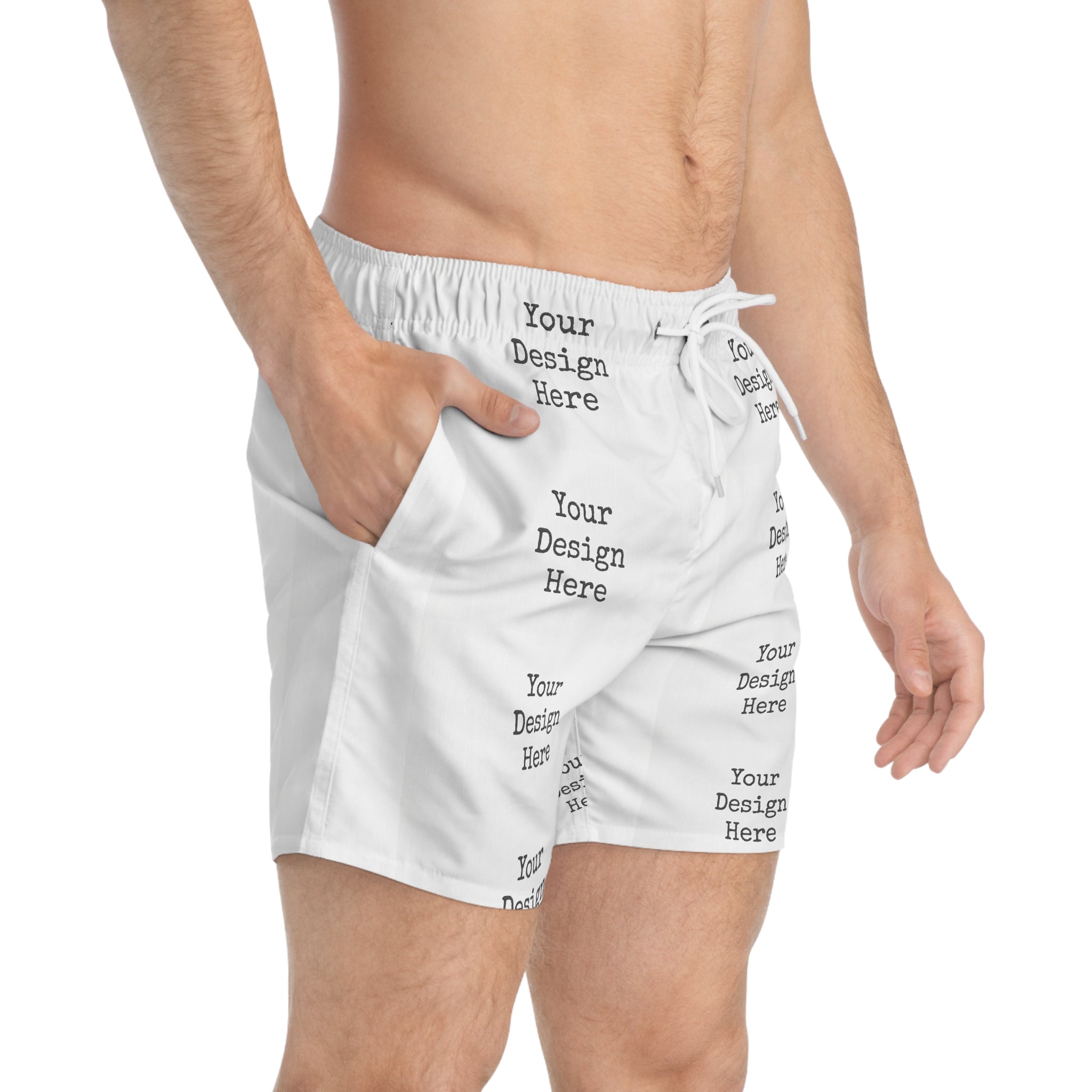 Custom All-Over Print Swim Trunks — Personalized Beach Shorts