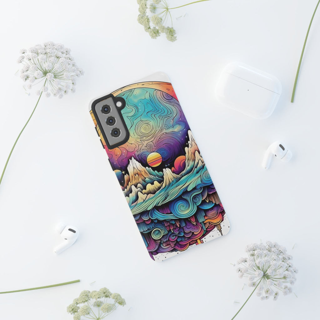 Psychedelic Mountain Sunset Tough Case