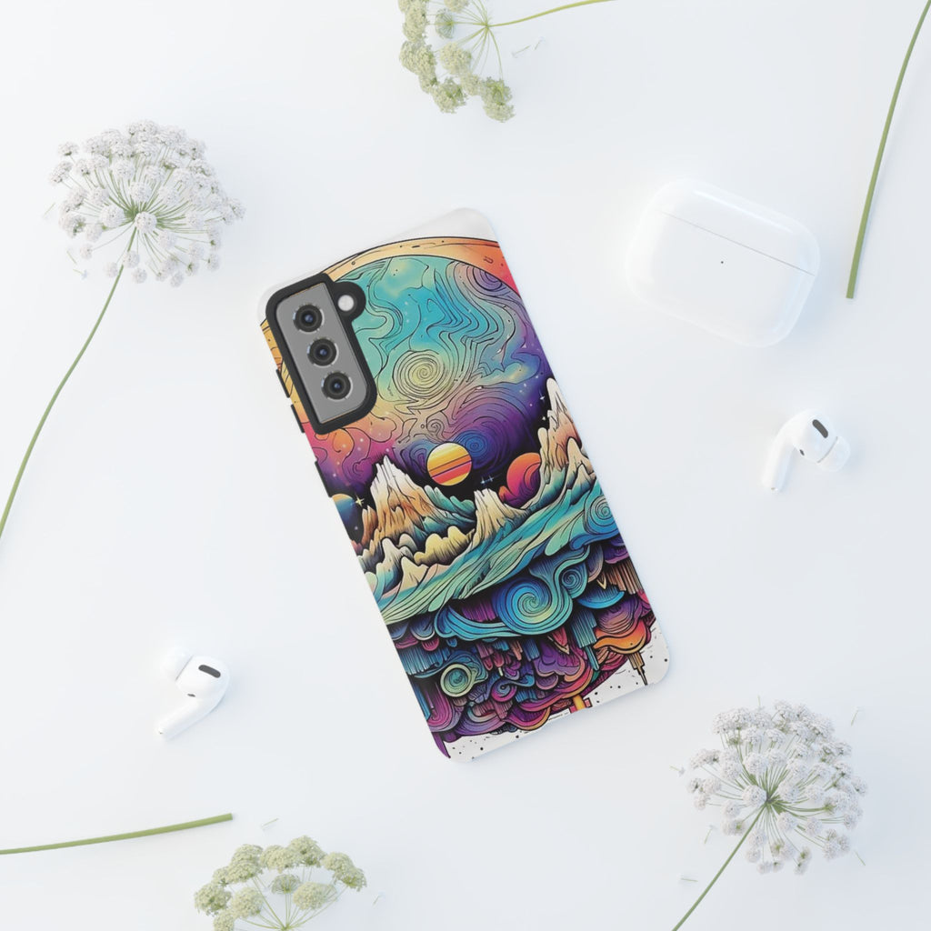 Psychedelic Mountain Sunset Tough Case