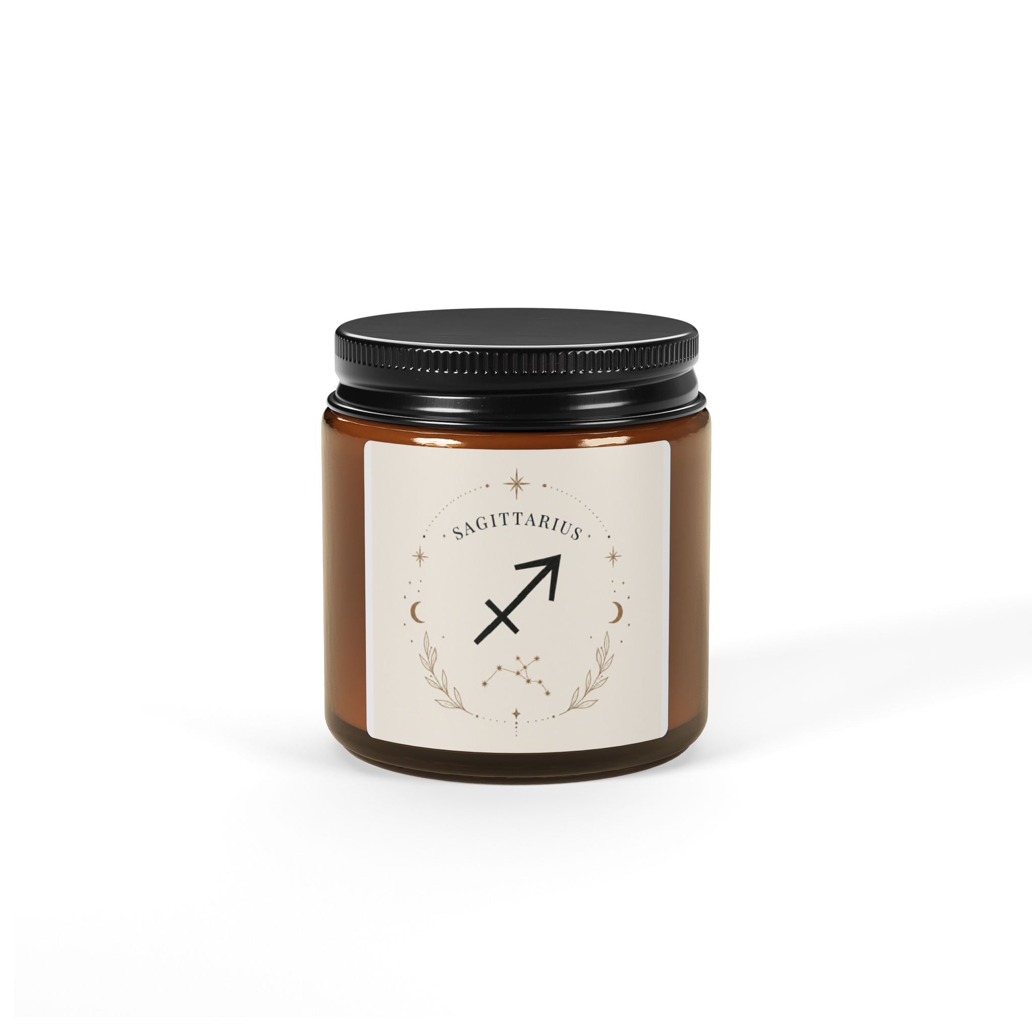 Sagittarius Scented Soy Candle — Amber Jar Zodiac Candle (Multi-Size)