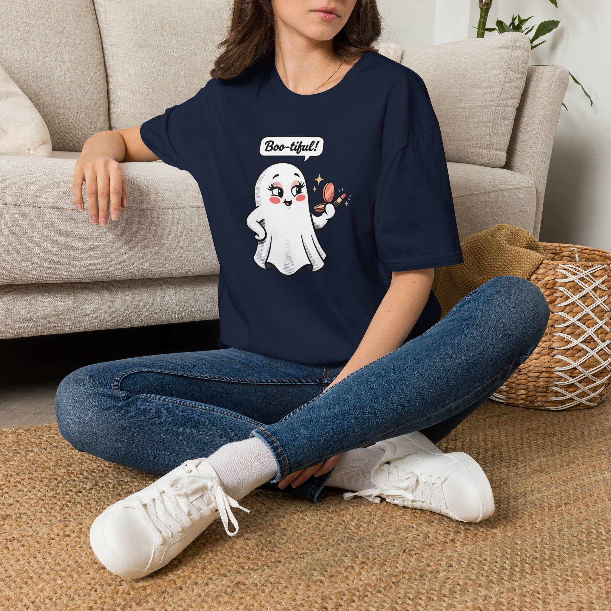 Boo-tiful Ghost T-Shirt — Cute Halloween Spirit Graphic Tee