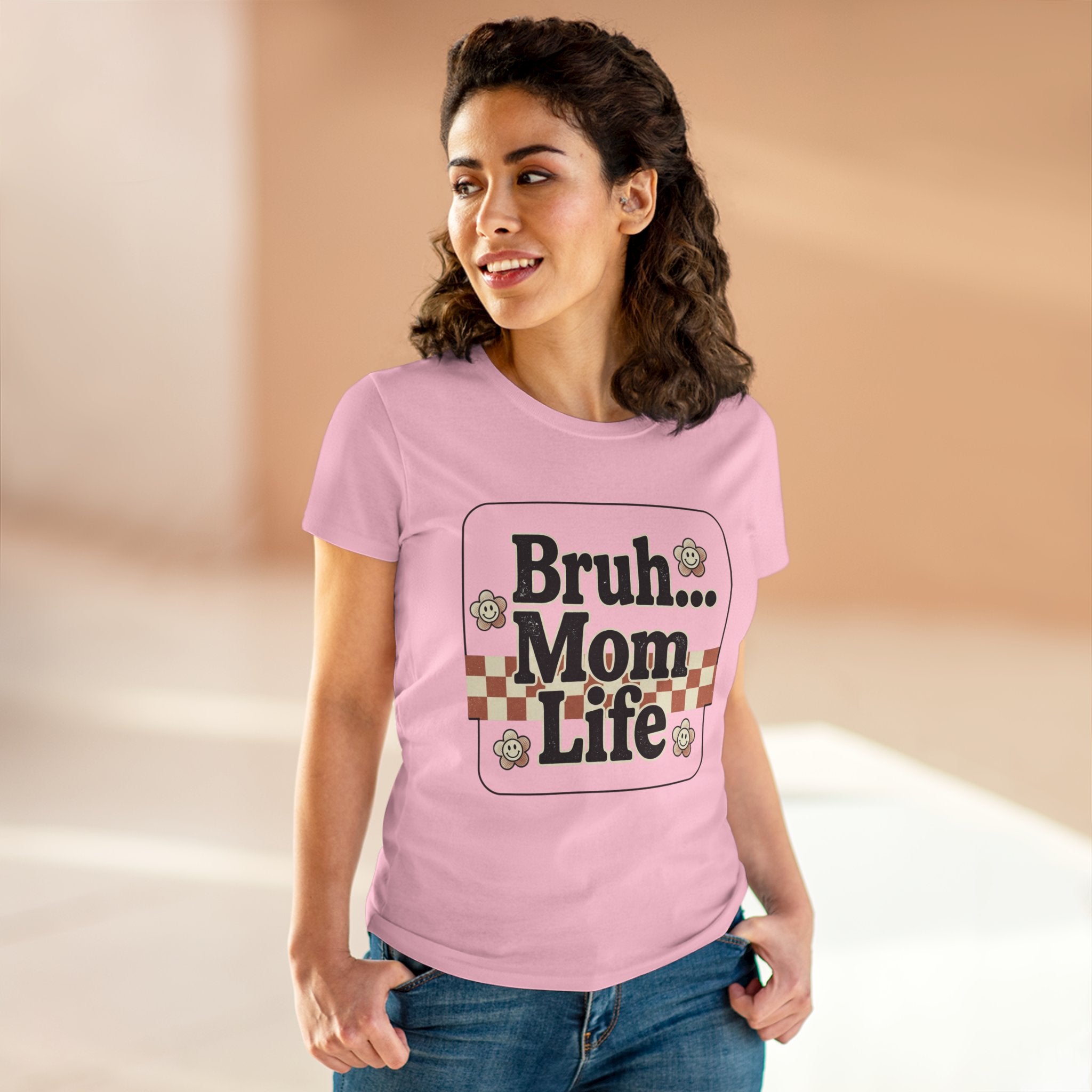Mom Life Tee — "Bruh... Mom Life" Retro Graphic Women's T‑Shirt